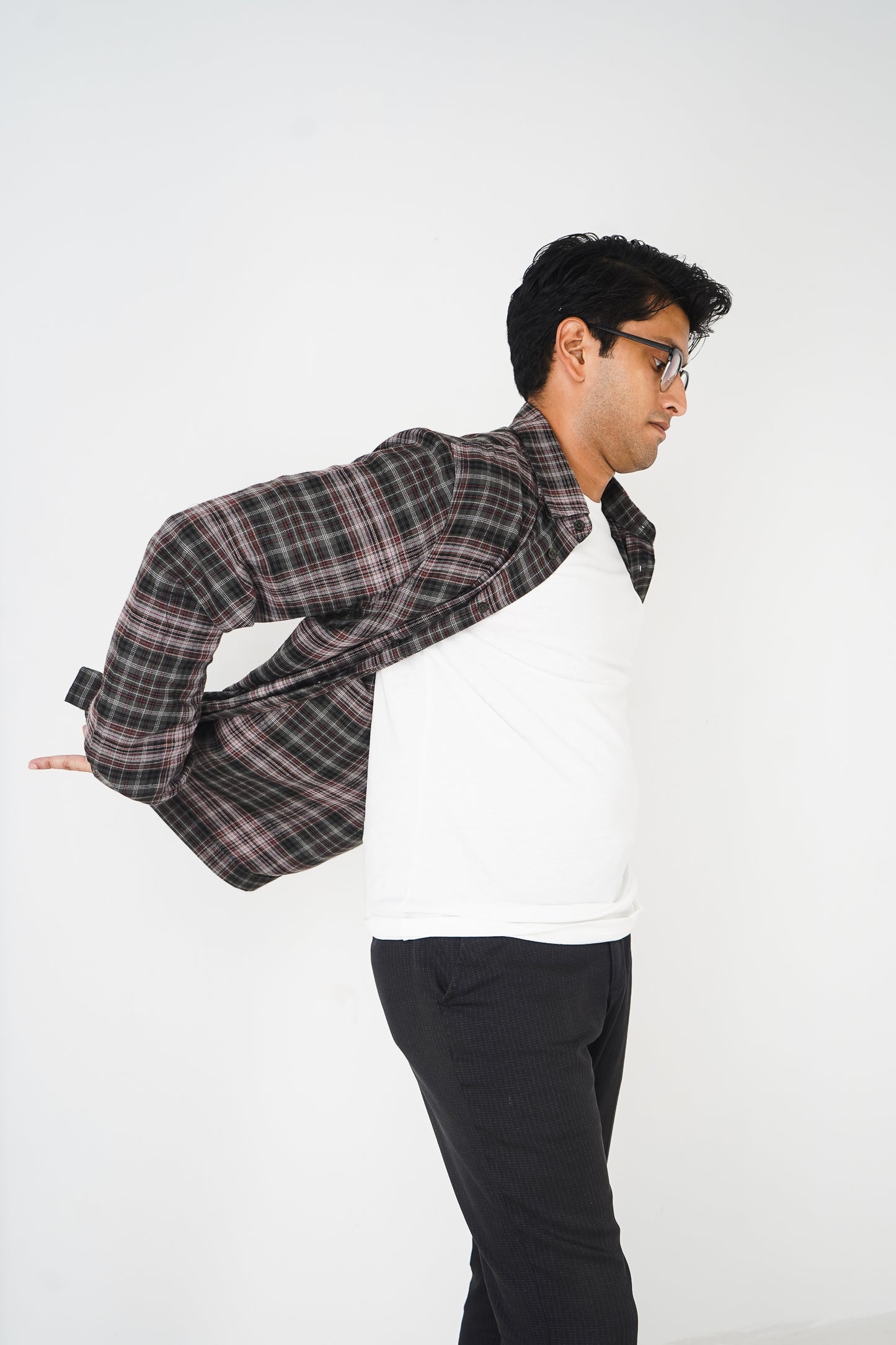 Flannel Shirt for Men - Moss & Black