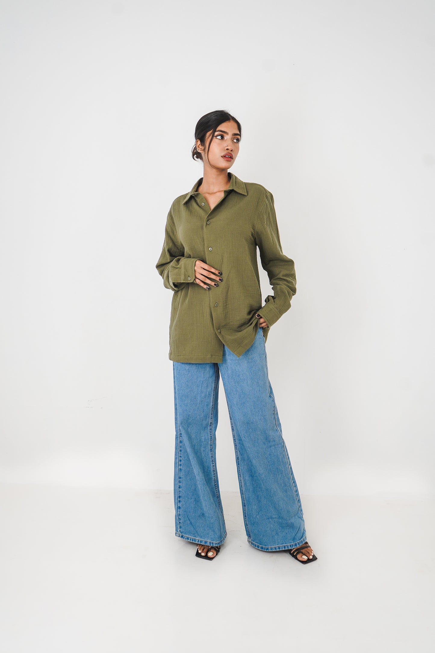 Waffle Shirt - Unisex - Dark Olive