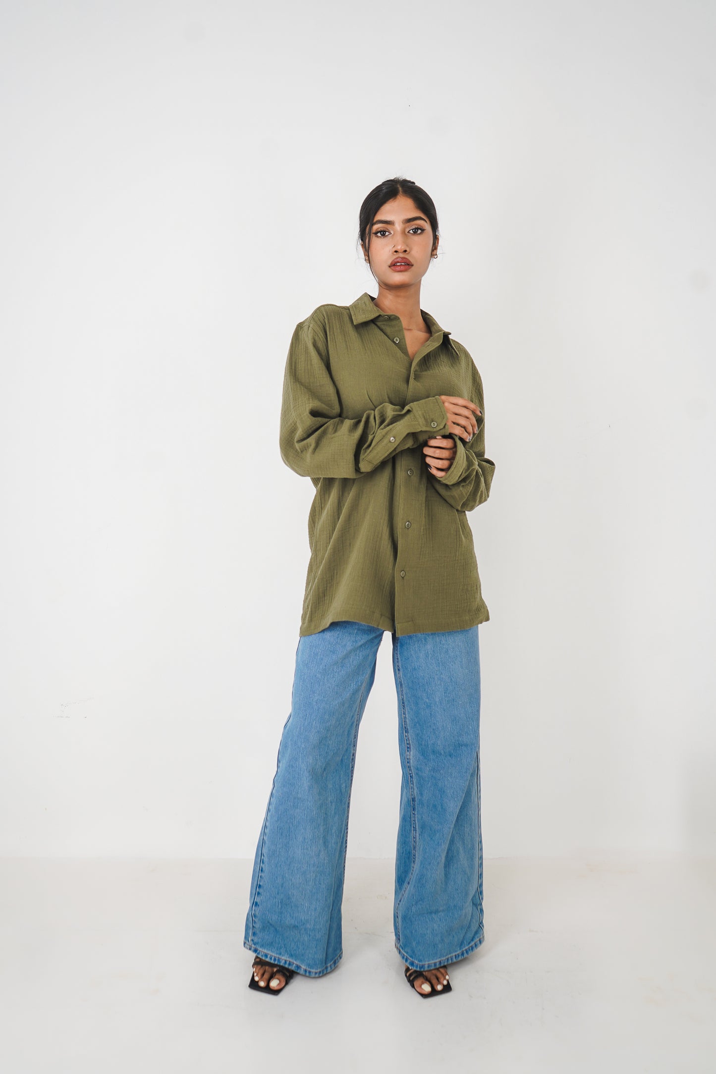 Waffle Shirt - Unisex - Dark Olive