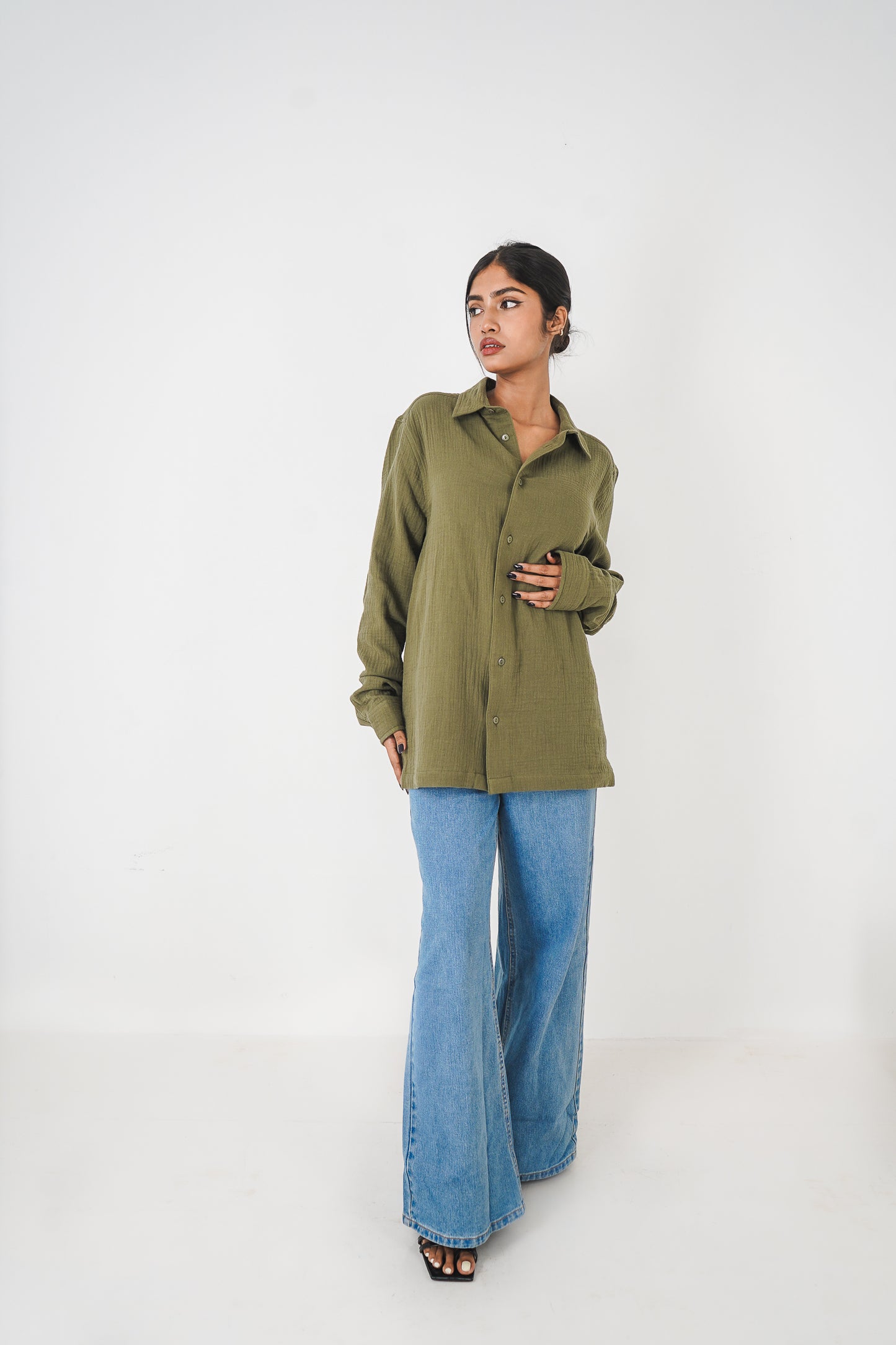 Waffle Shirt - Unisex - Dark Olive