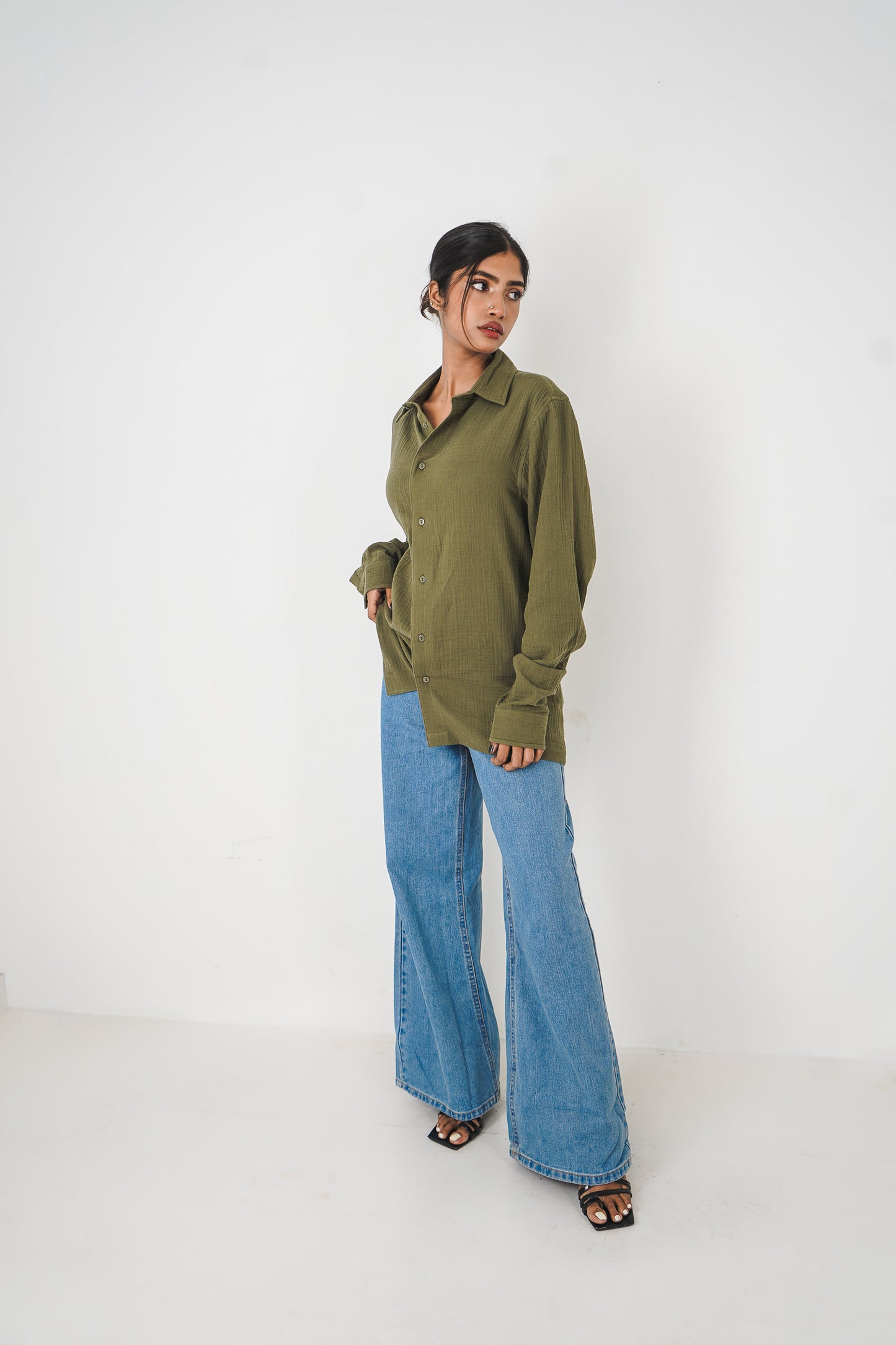 Waffle Shirt - Unisex - Dark Olive
