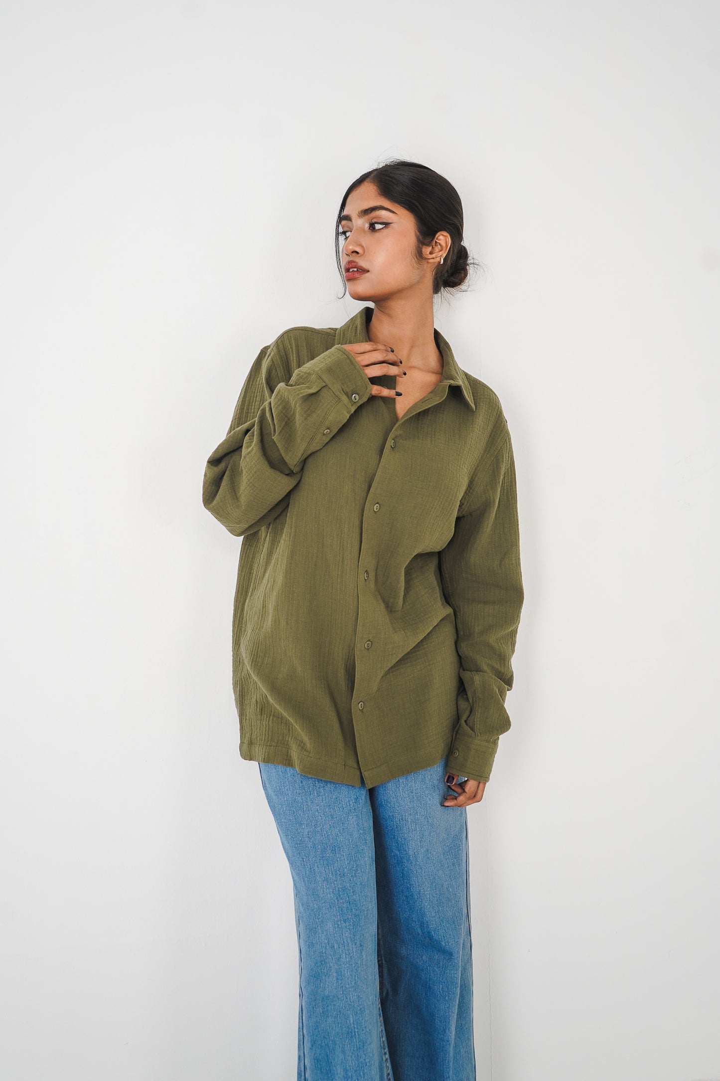 Waffle Shirt - Unisex - Dark Olive