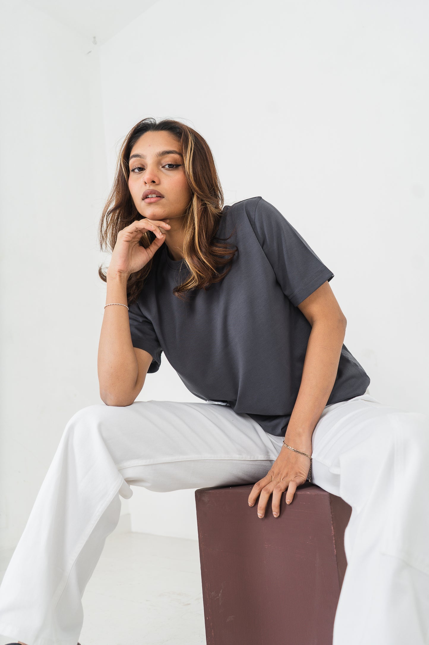 Straight Leg - Mid Rise - Cargo Pants - White