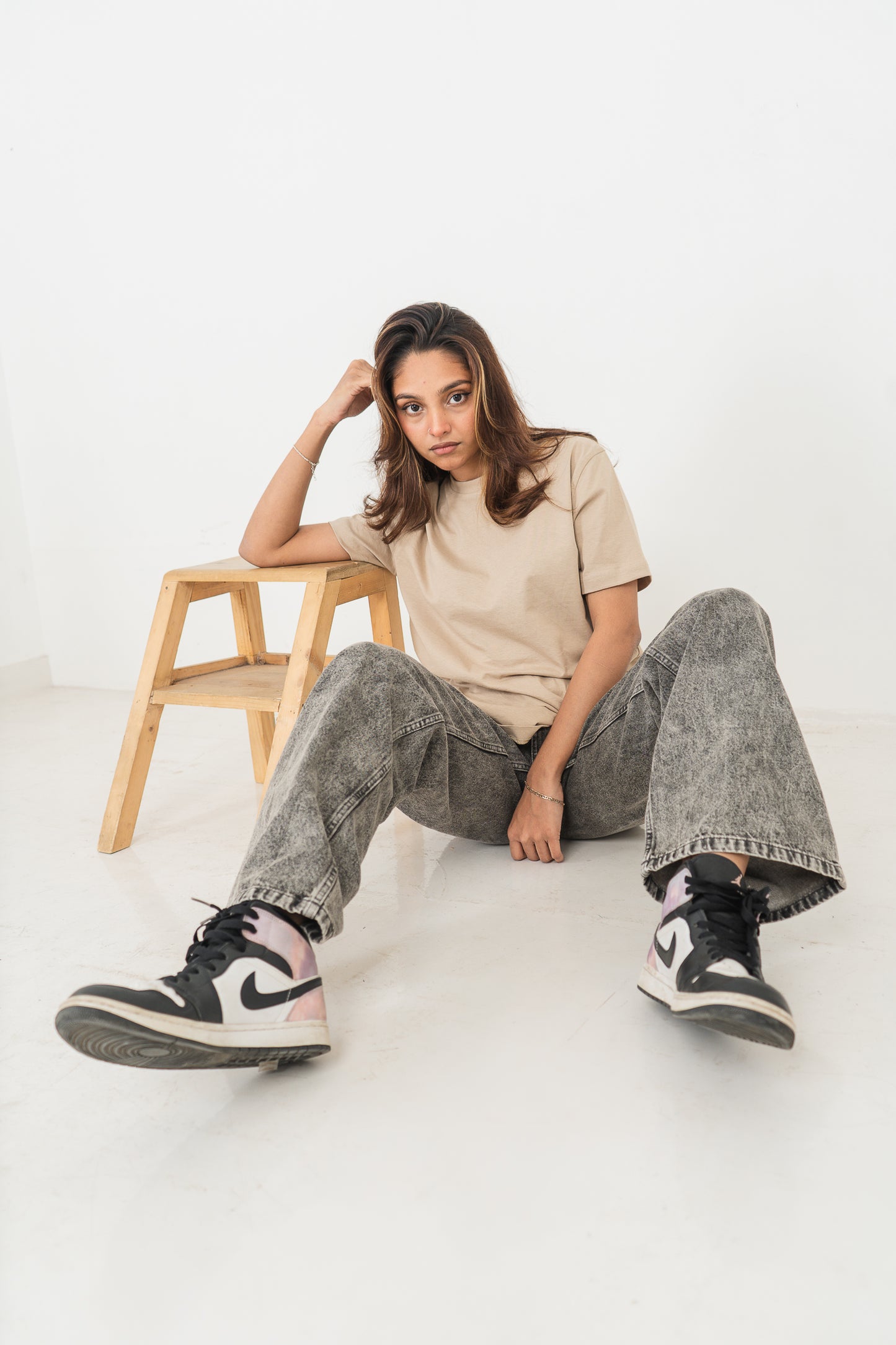 Straight Leg - Mid Rise - Cargo Pants - Ash