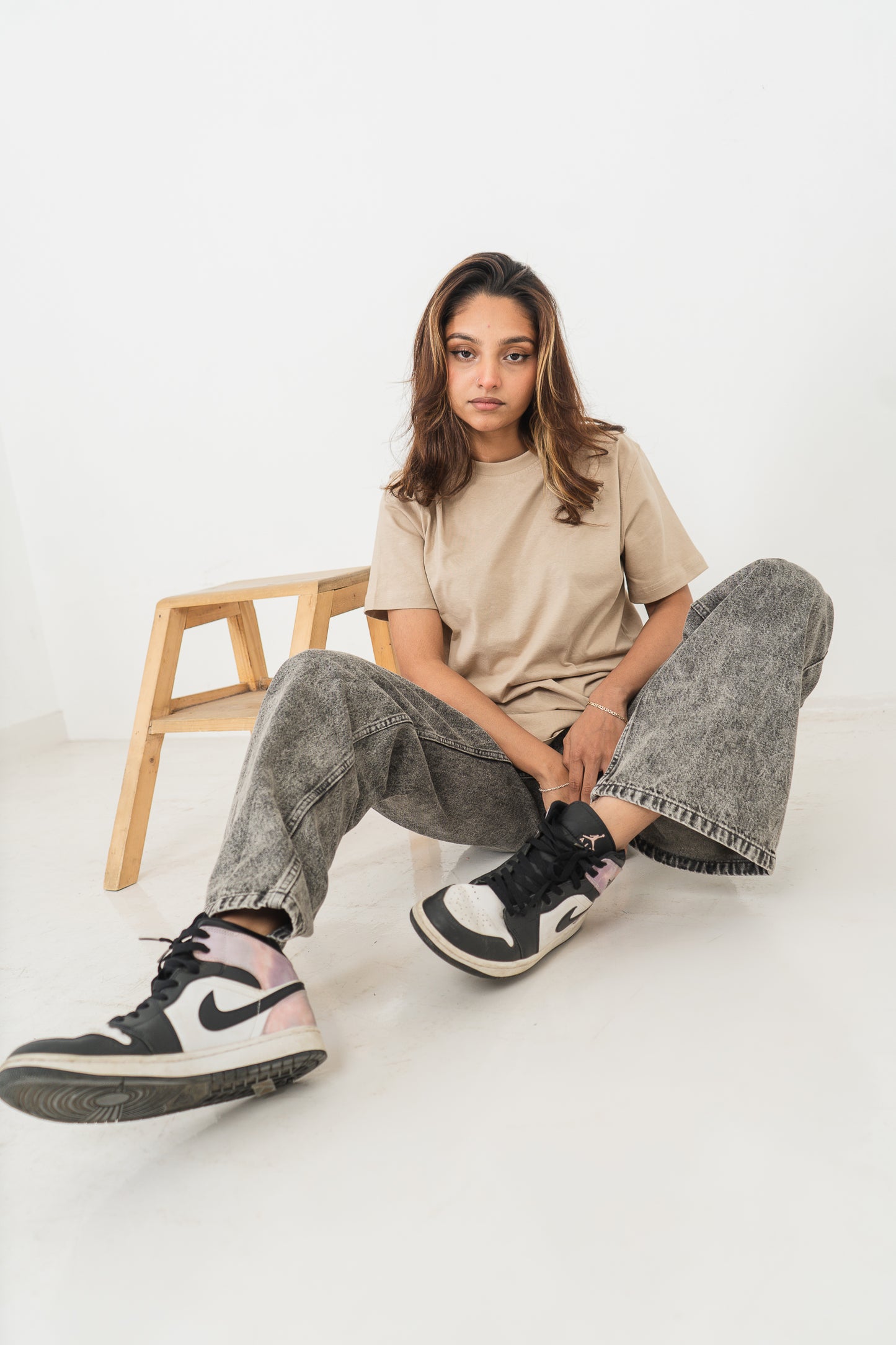 Straight Leg - Mid Rise - Cargo Pants - Ash