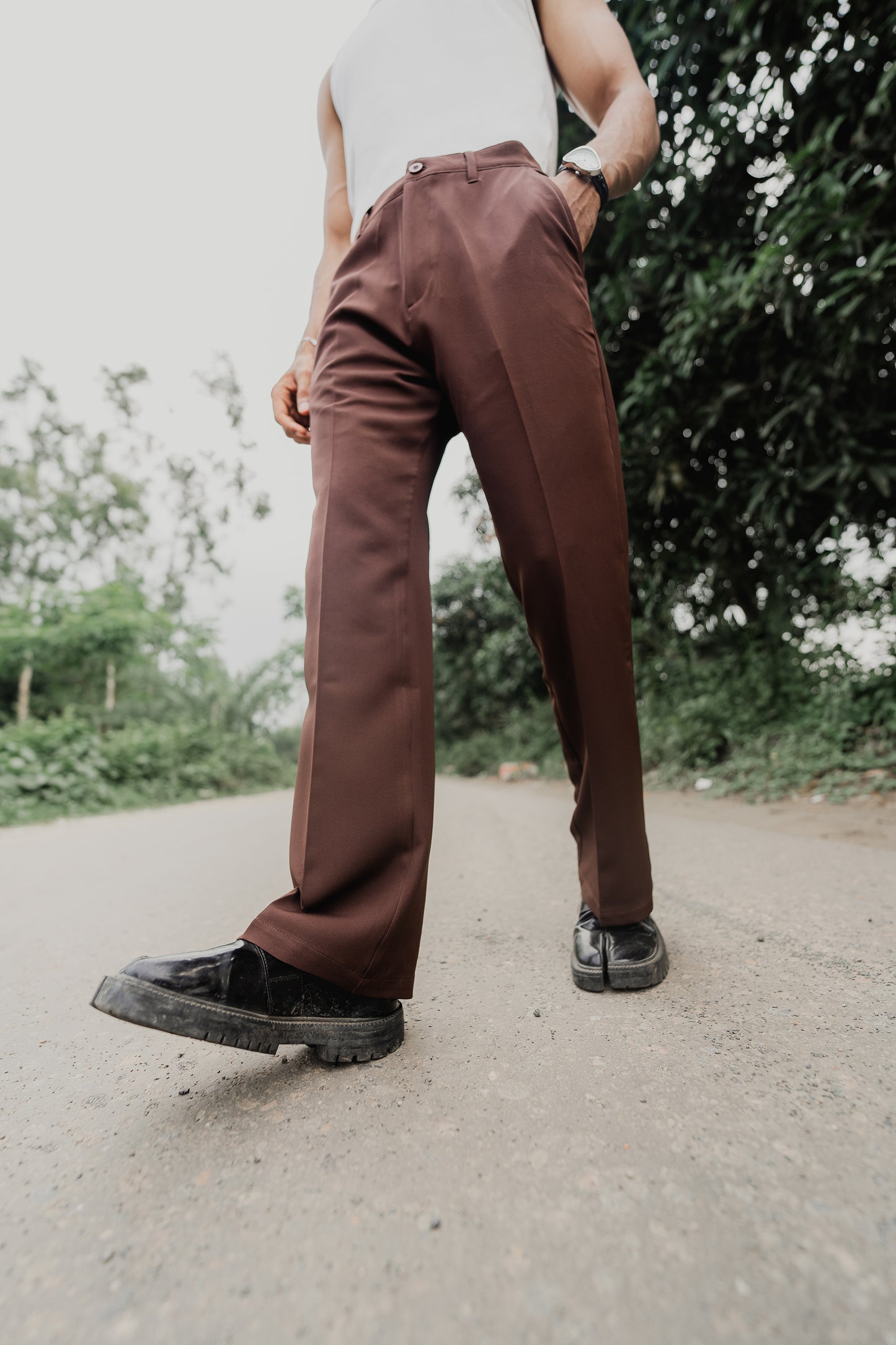 Flared Pants For Men - Espresso