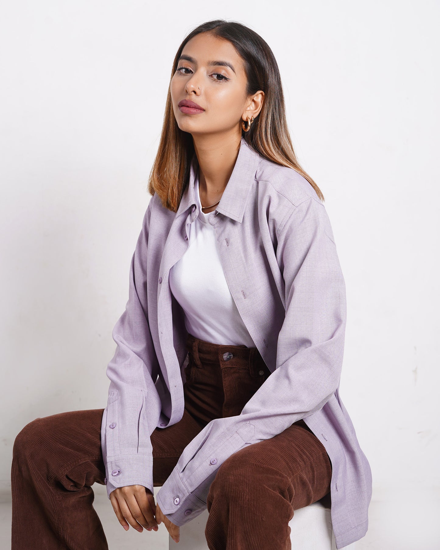 Linen Shirt - Unisex - Lavender