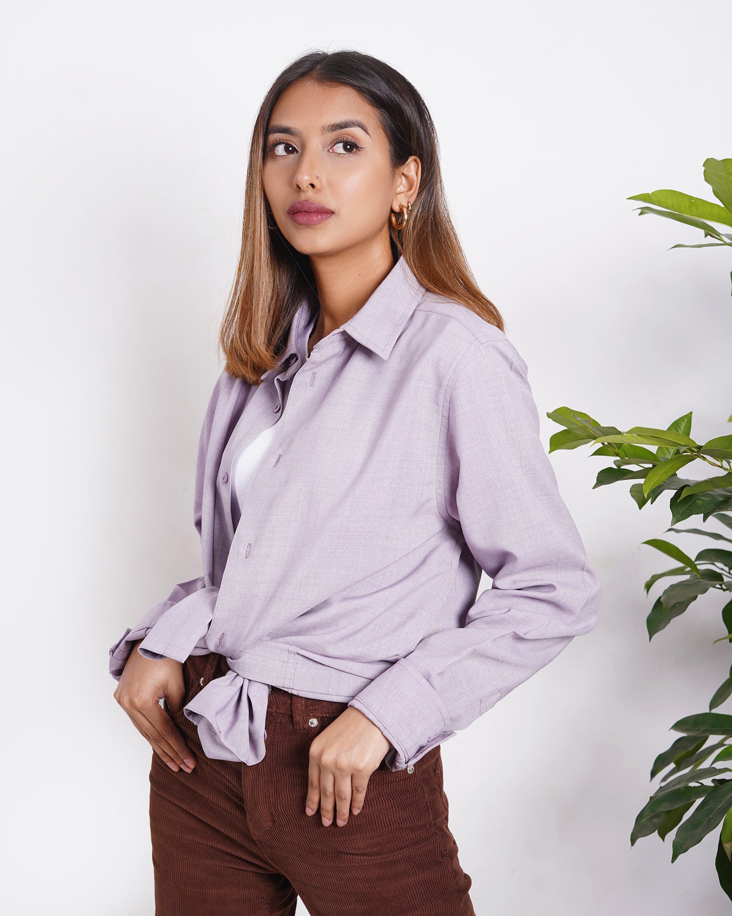 Linen Shirt - Unisex - Lavender