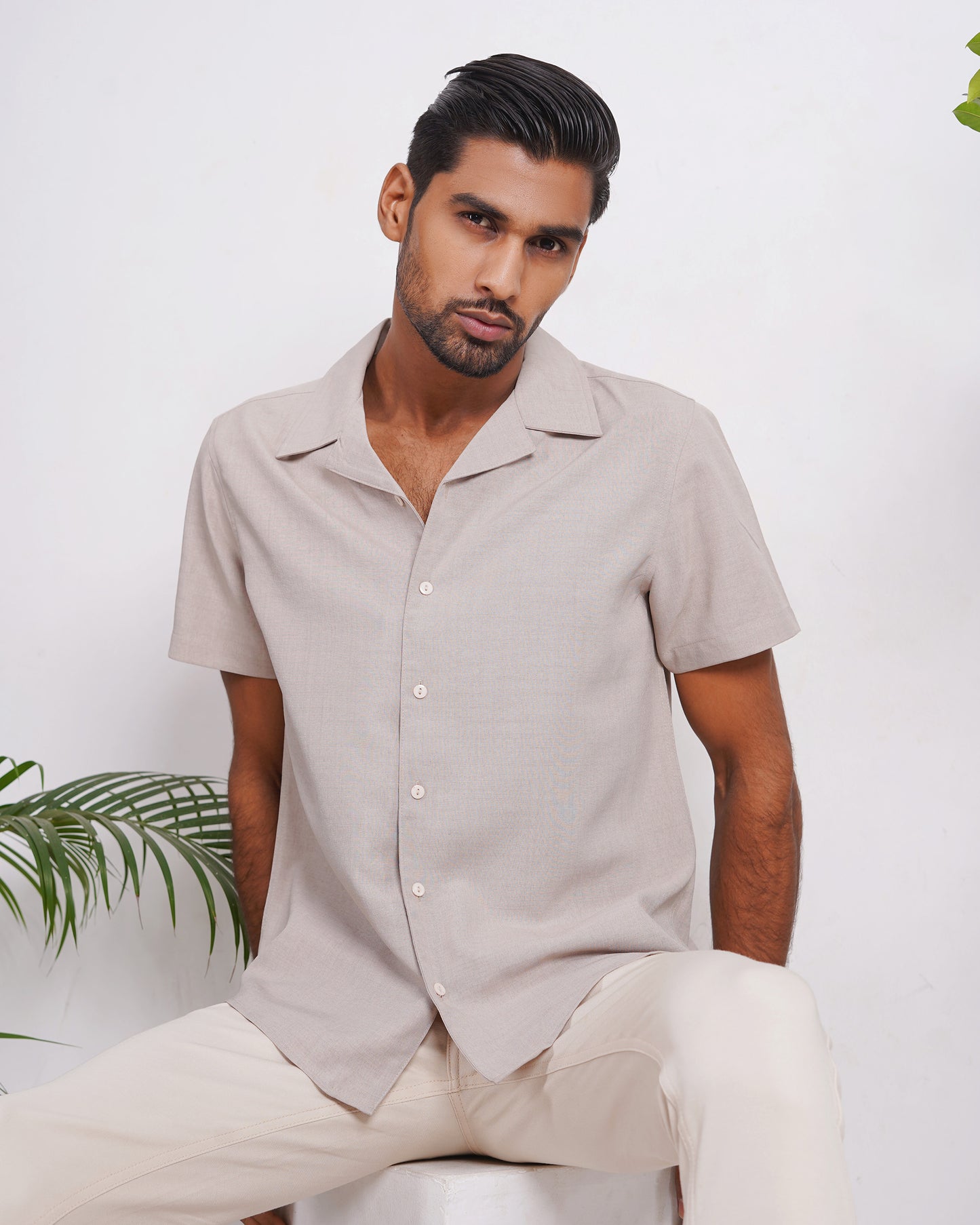 Cubana - Sand- Cuban Shirt For Men