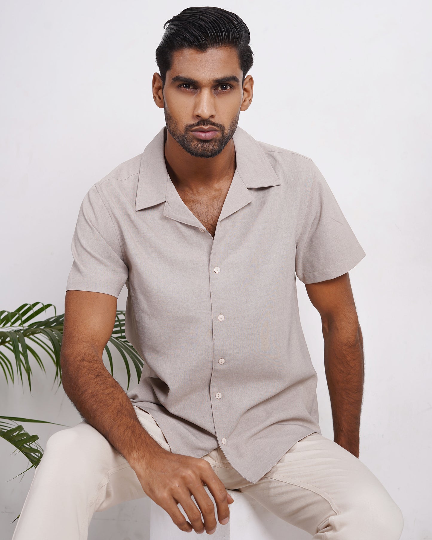 Cubana - Sand- Cuban Shirt For Men