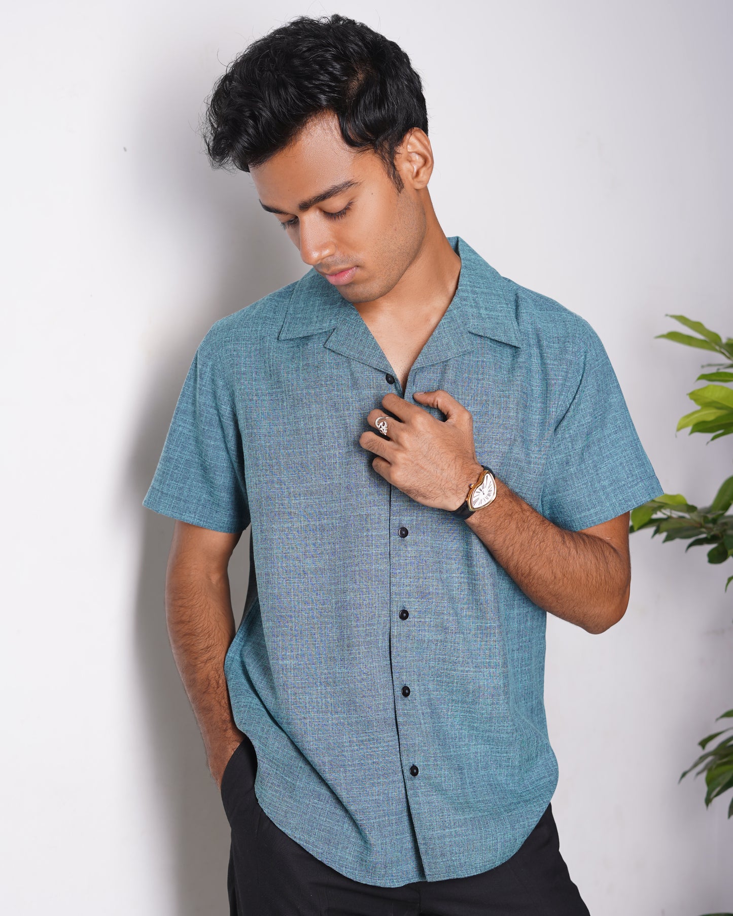 Cubana - Aqua - Cuban Shirt For Men