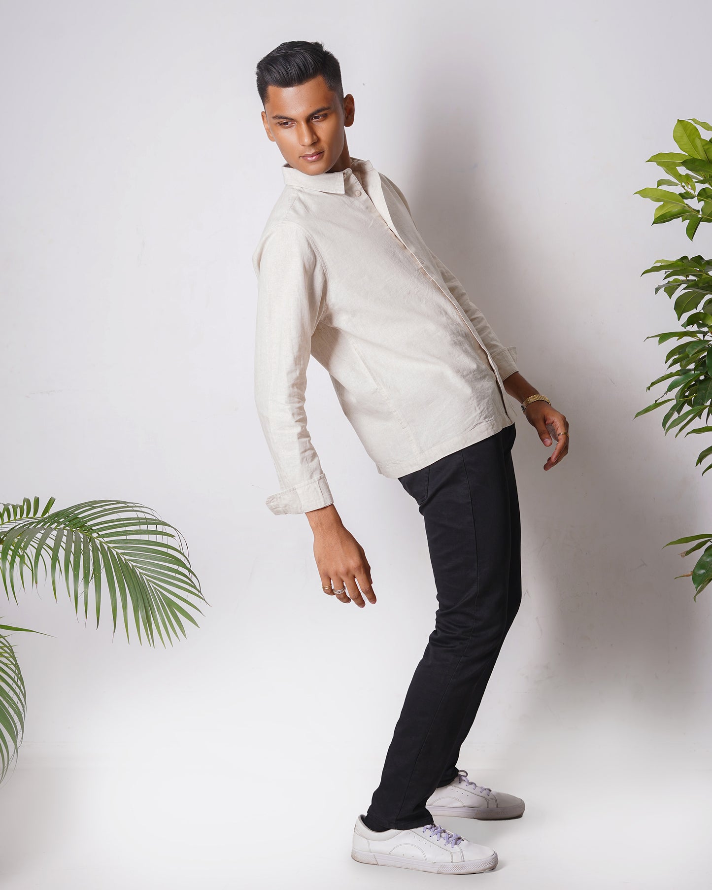 Linen Shirt for Men - Sand