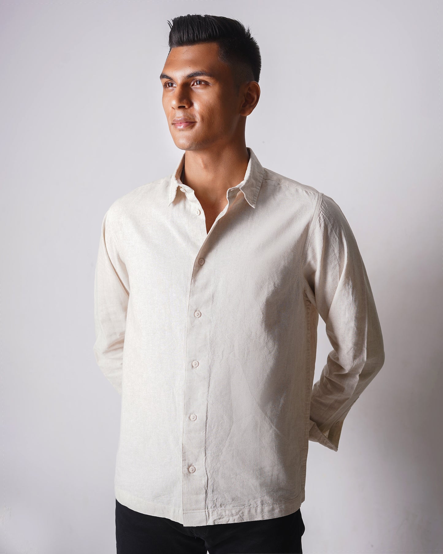 Linen Shirt for Men - Sand