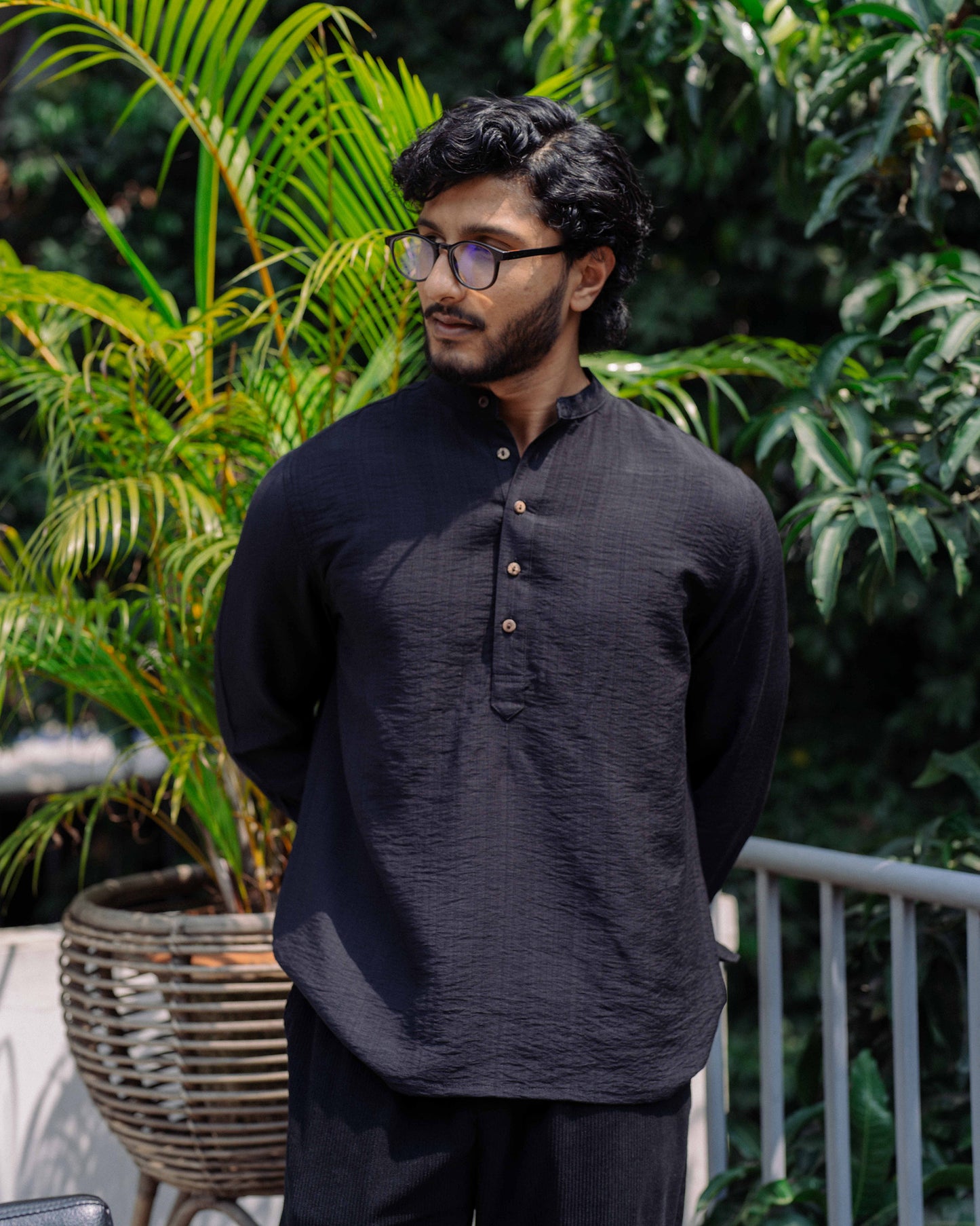 Black - Henley for Men