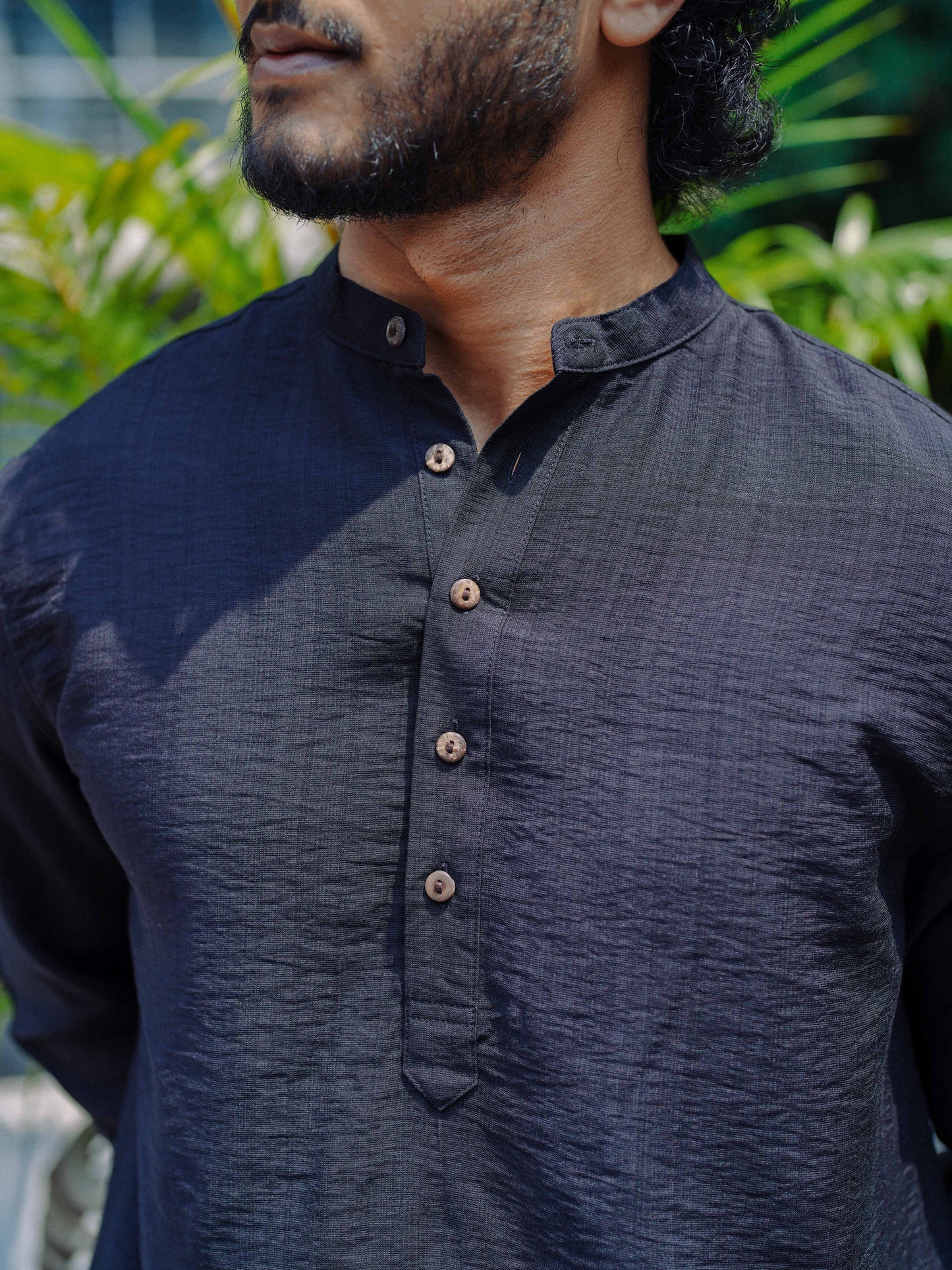Black - Henley for Men