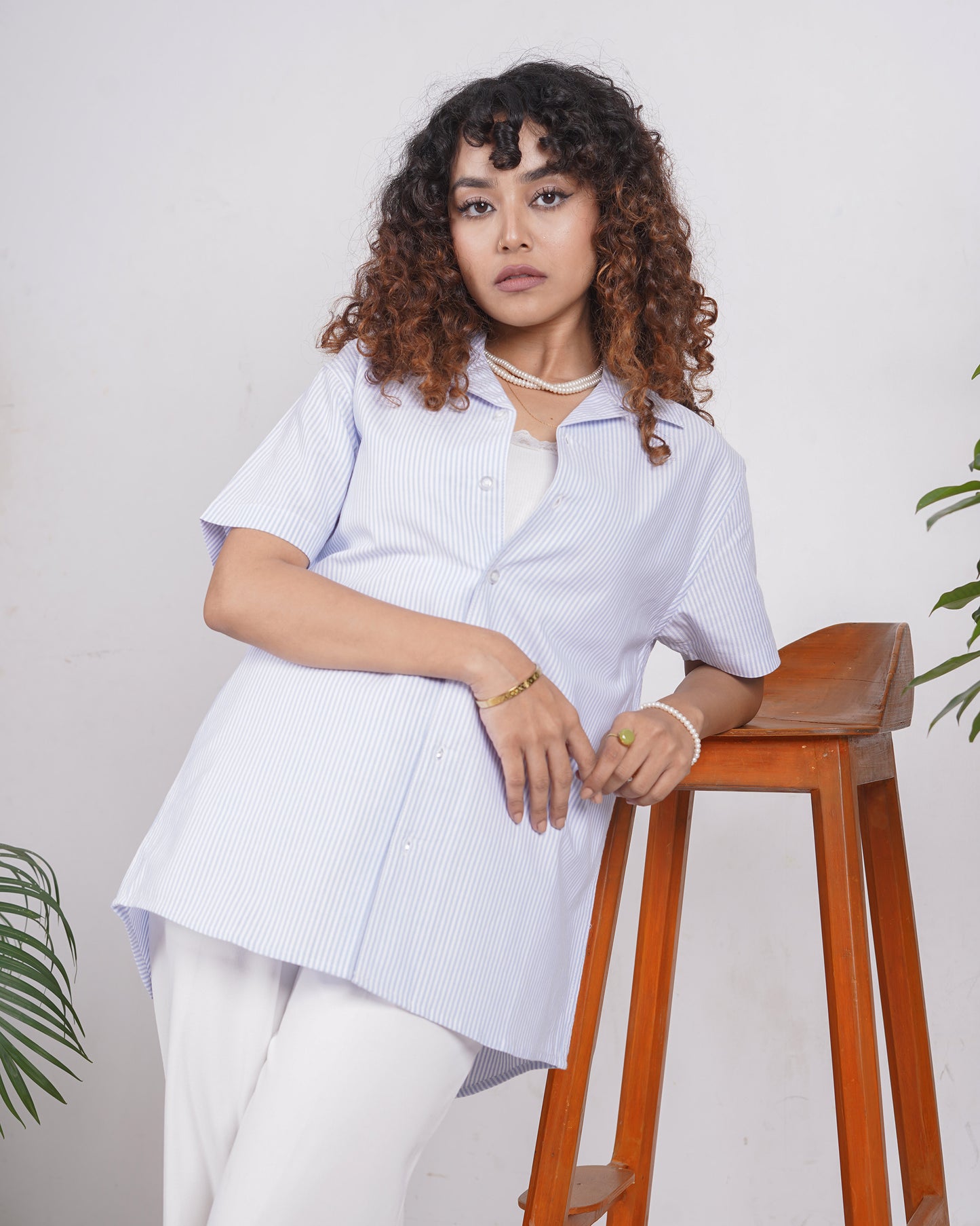 Cubana Raya - Thin Stripe - Cuban Shirt For Women