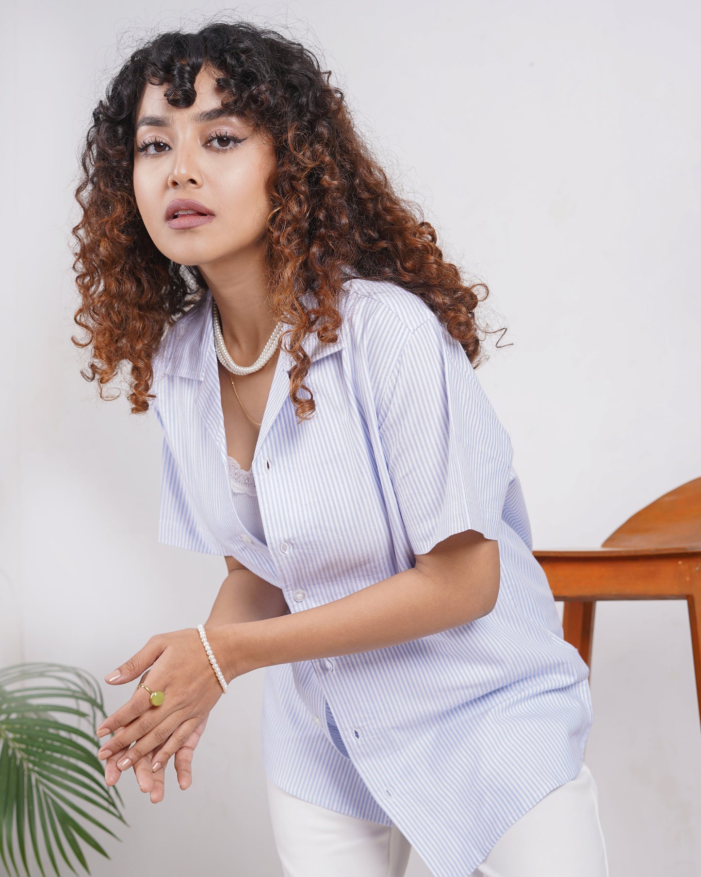 Cubana Raya - Thin Stripe - Cuban Shirt For Women