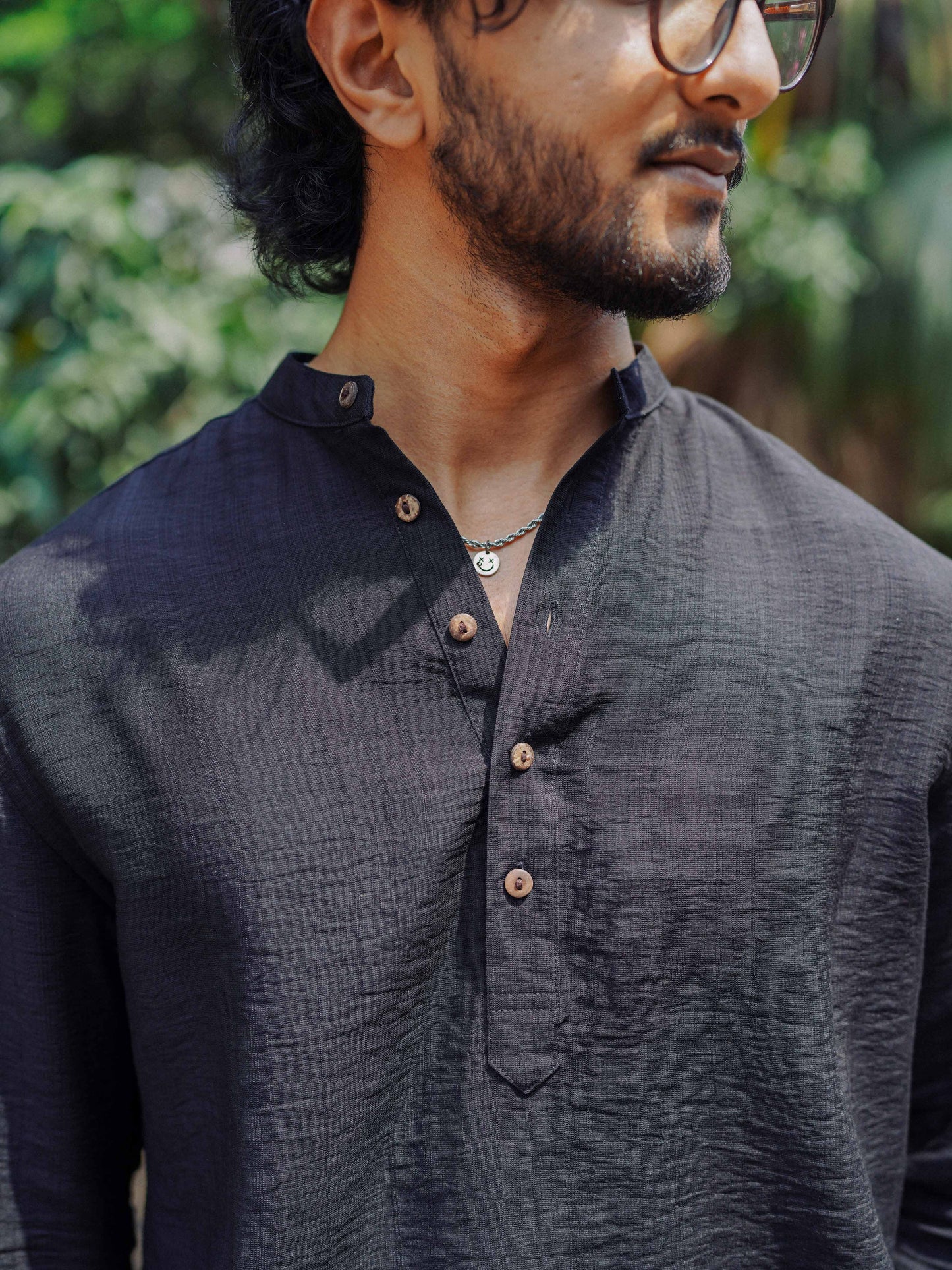 Black - Henley for Men