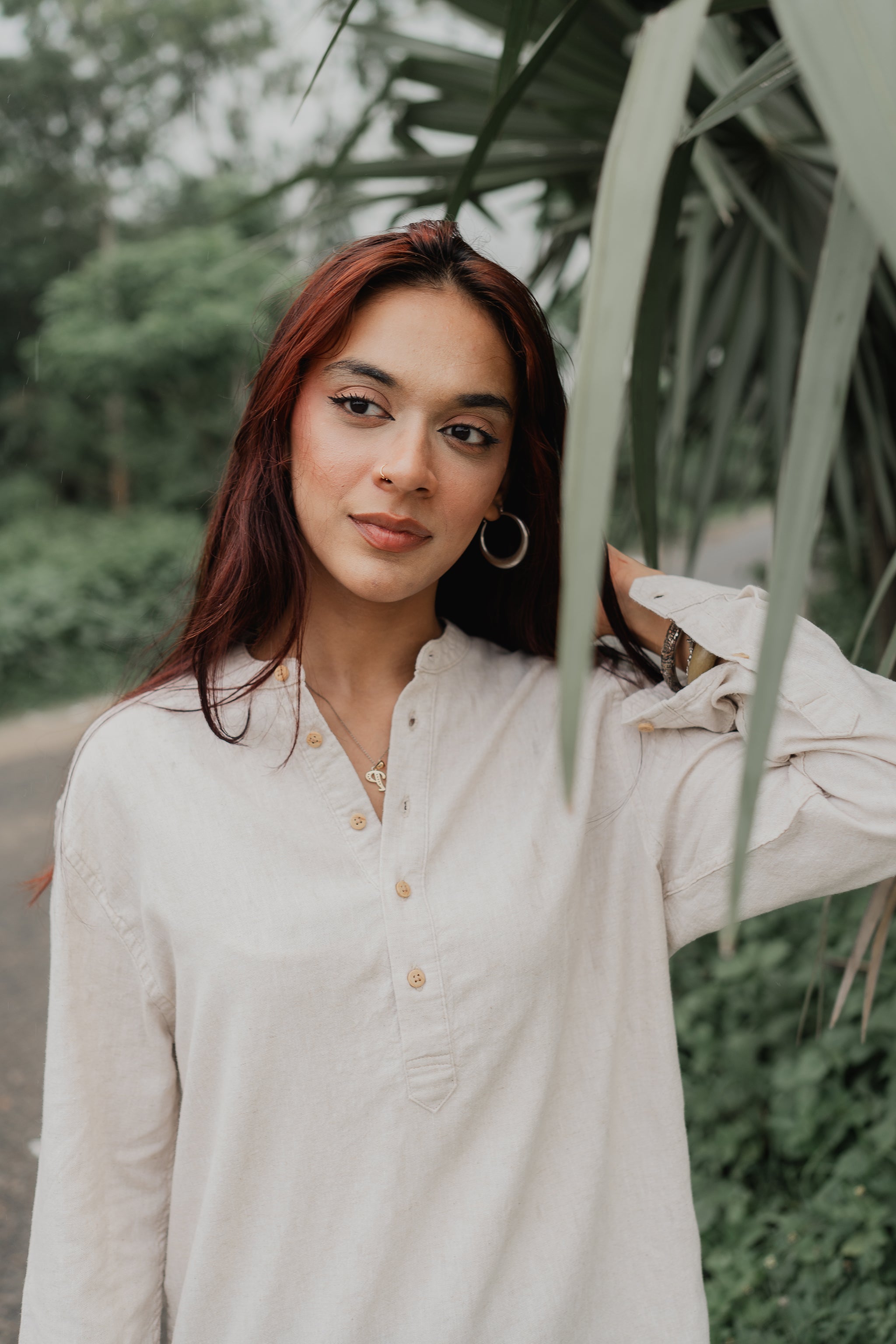 Cotton Henley - Katua - Unisex - Sand