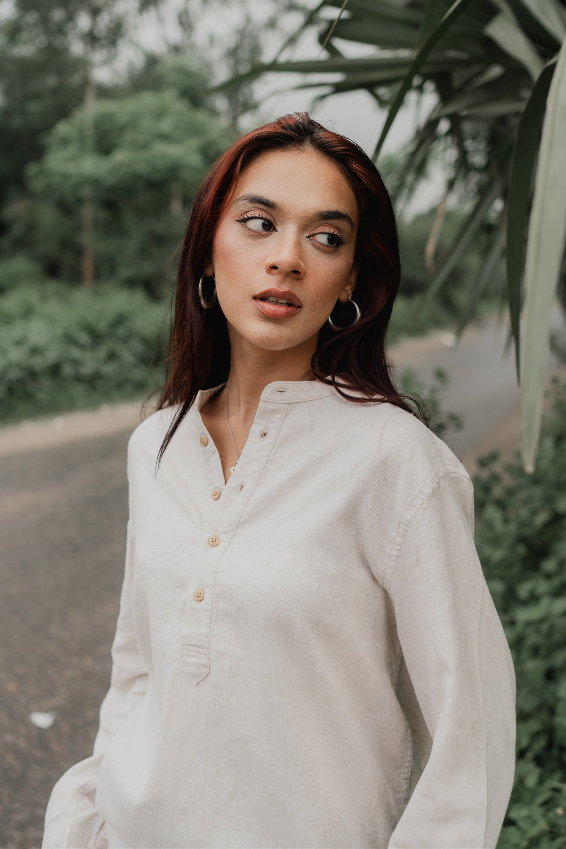 Cotton Henley - Katua - Unisex - Sand