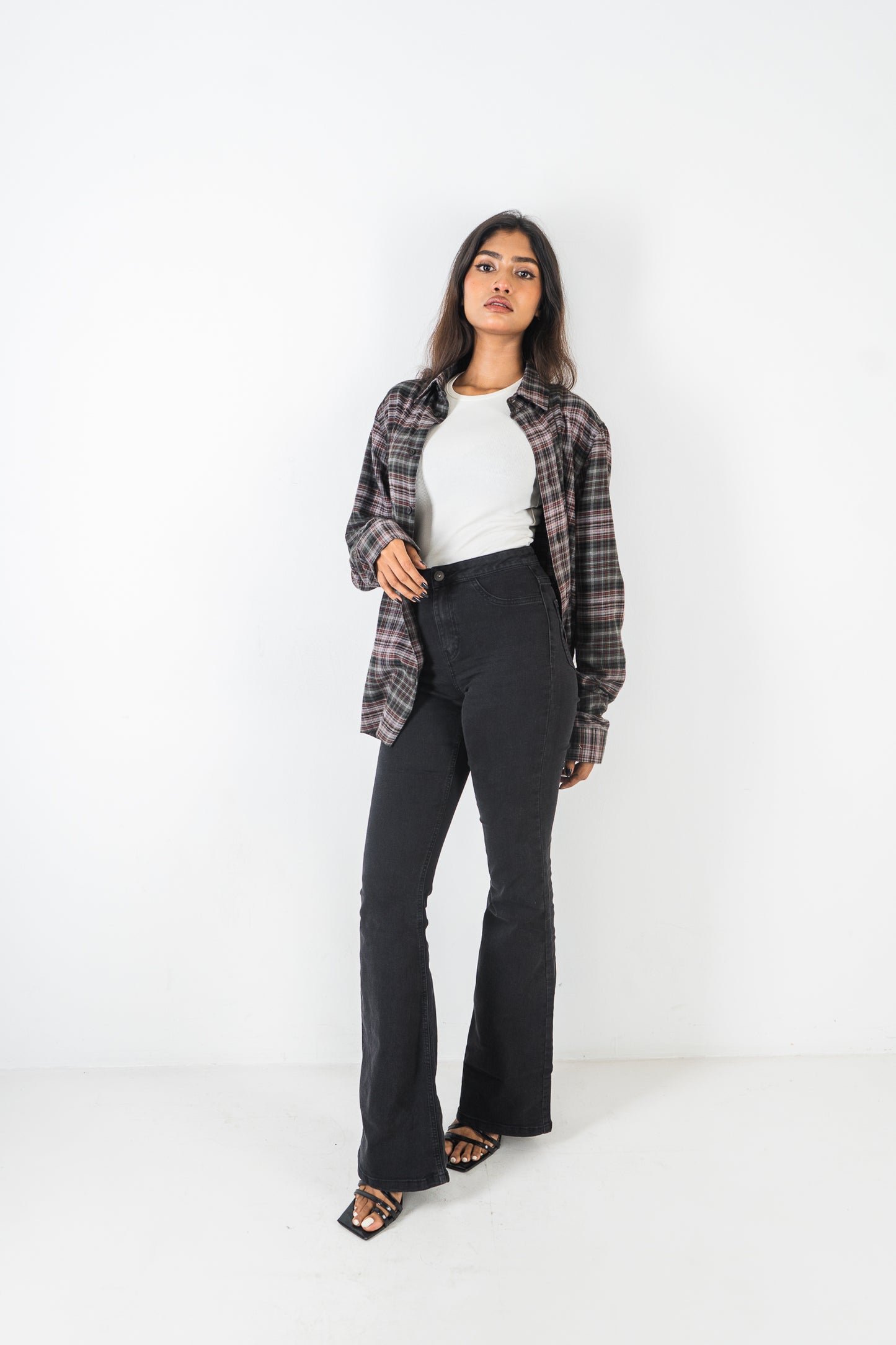 Flannel Shirt - Unisex - Moss & Black