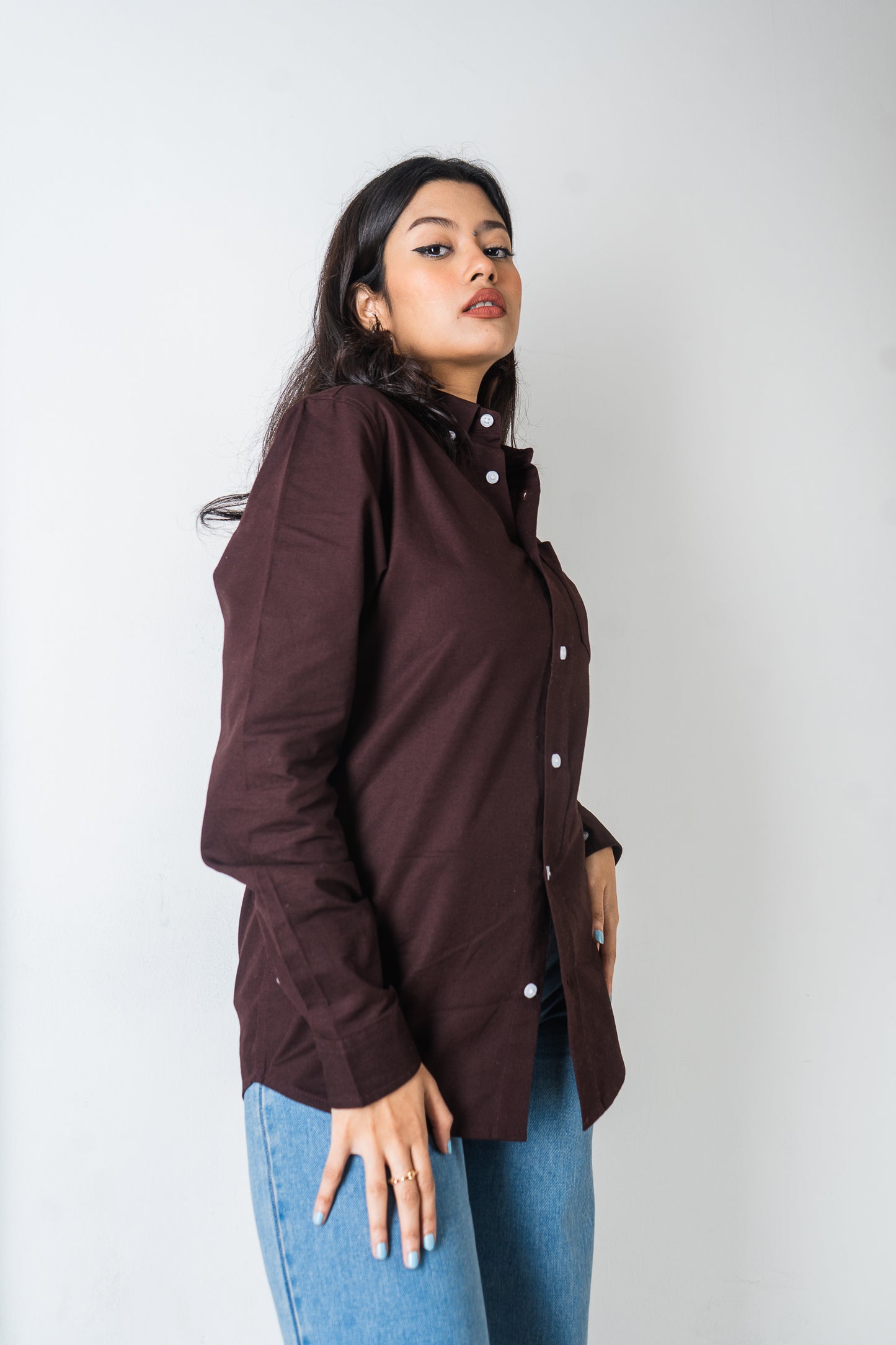 Oxford Shirt - Uninhibited - Unisex - Dark Brown