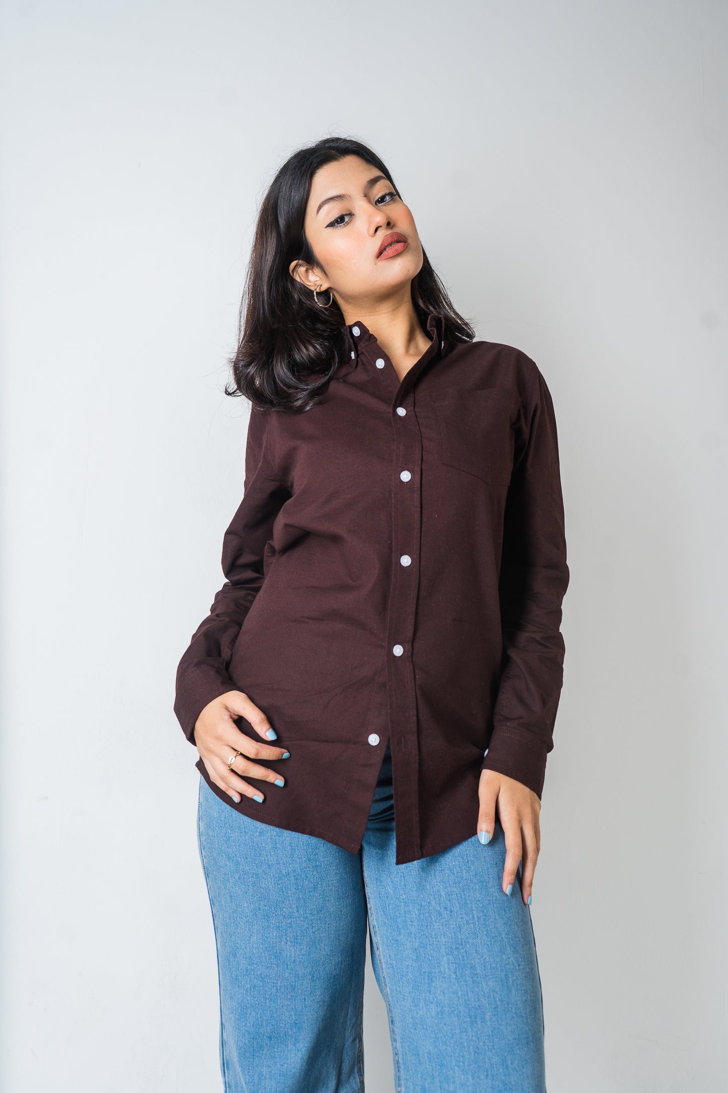 Oxford Shirt - Uninhibited - Unisex - Dark Brown