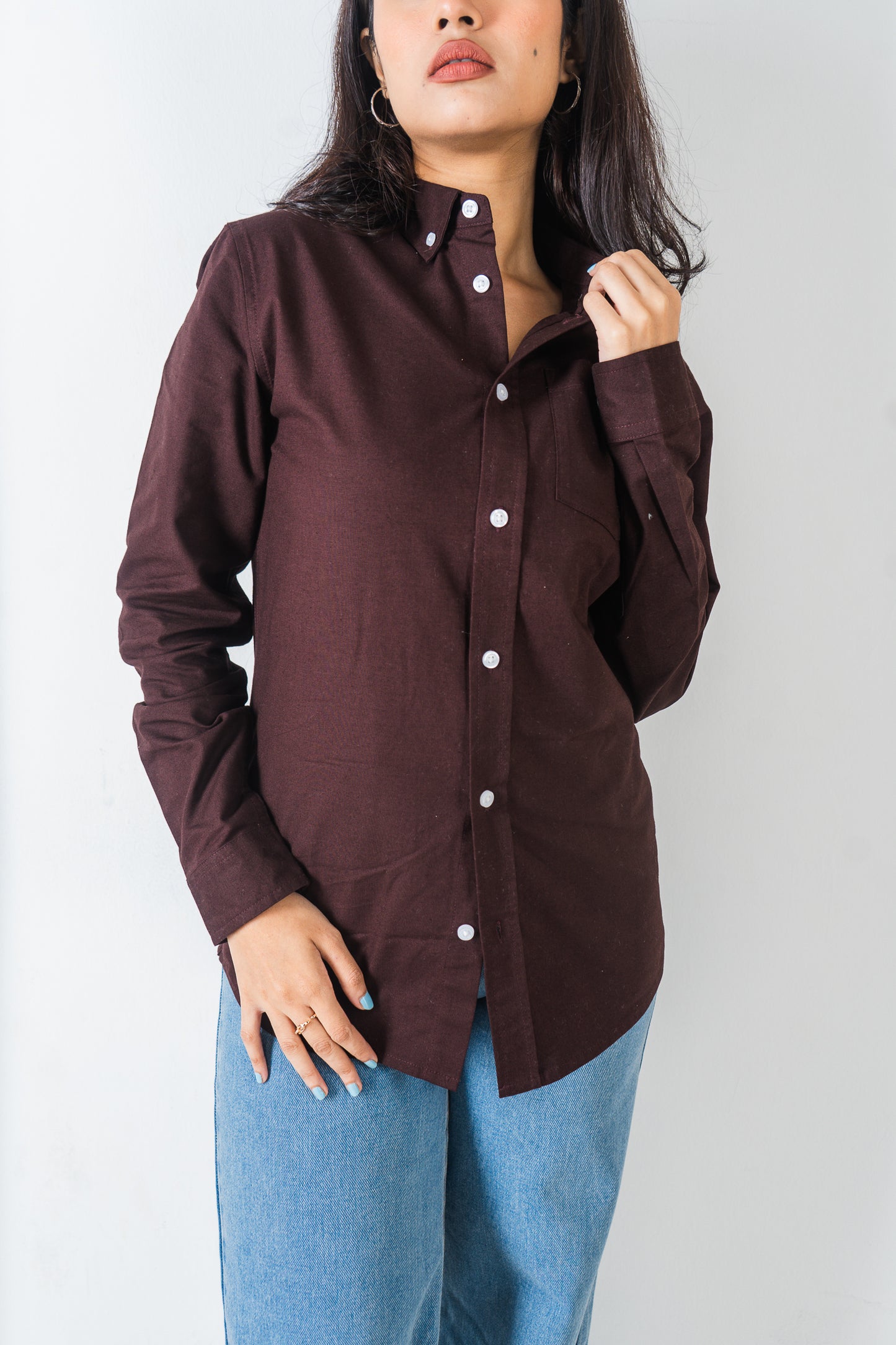 Oxford Shirt - Uninhibited - Unisex - Dark Brown