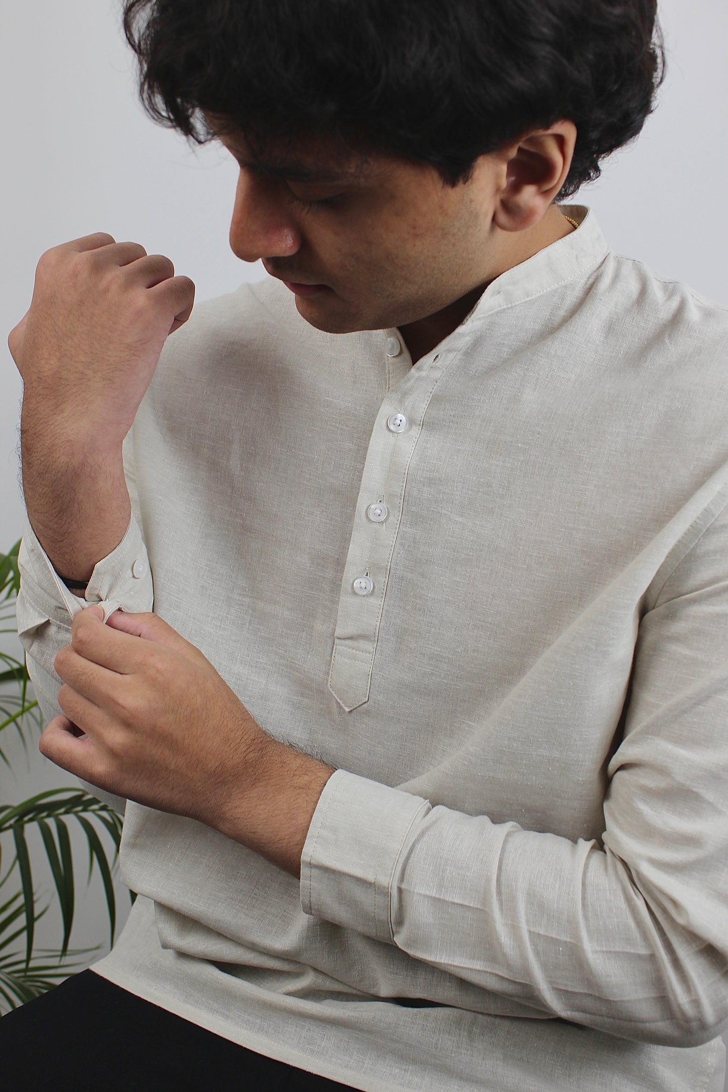 Henley for Men - Light Grey