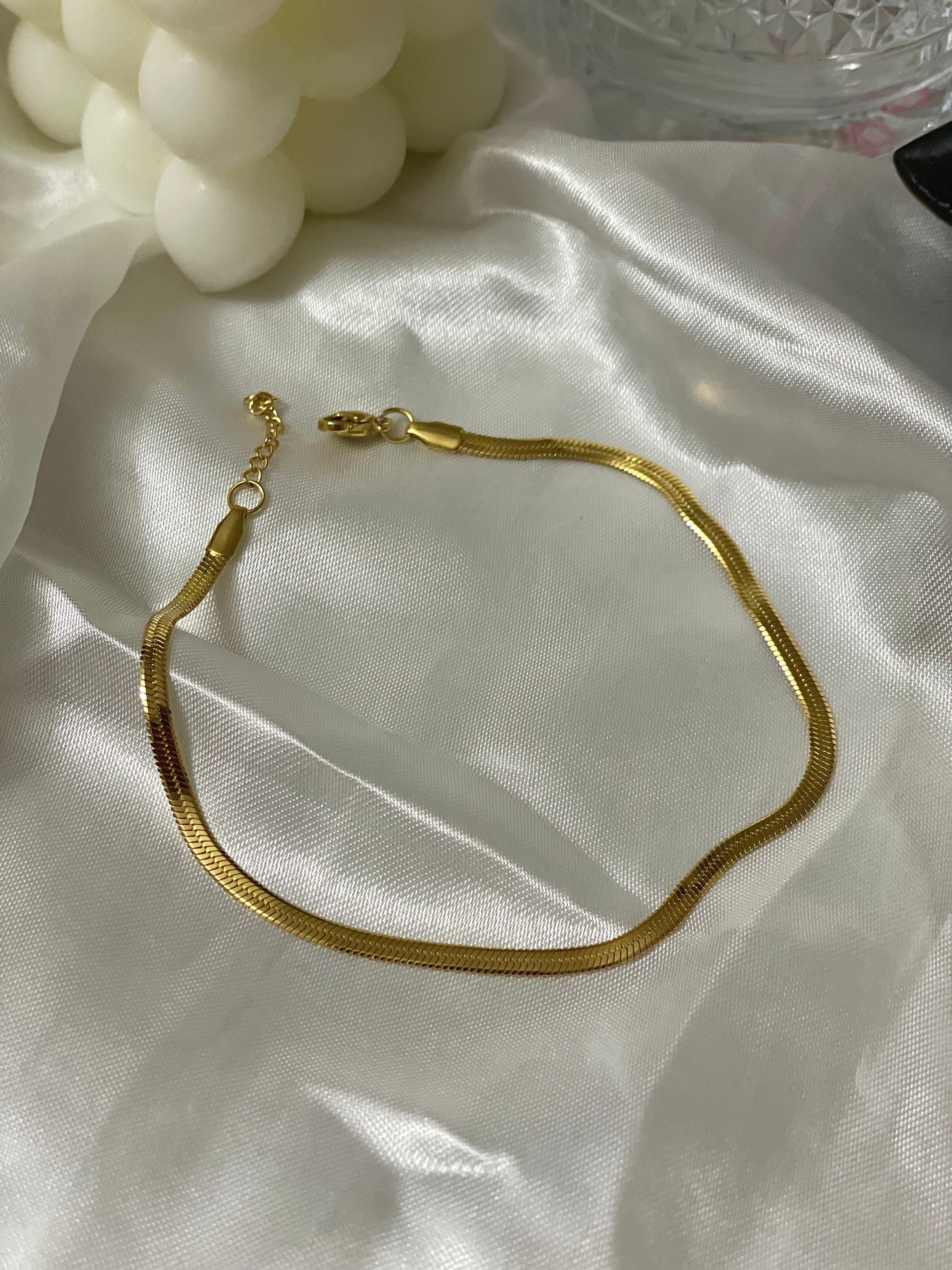 3 mm Herringbone Anklet