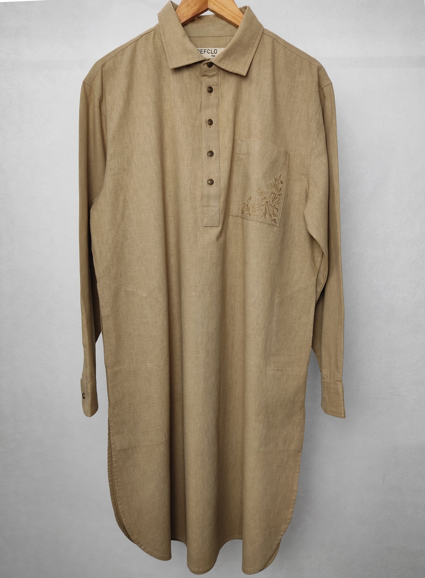 Areez - Warm Sand Embroidered Kabli