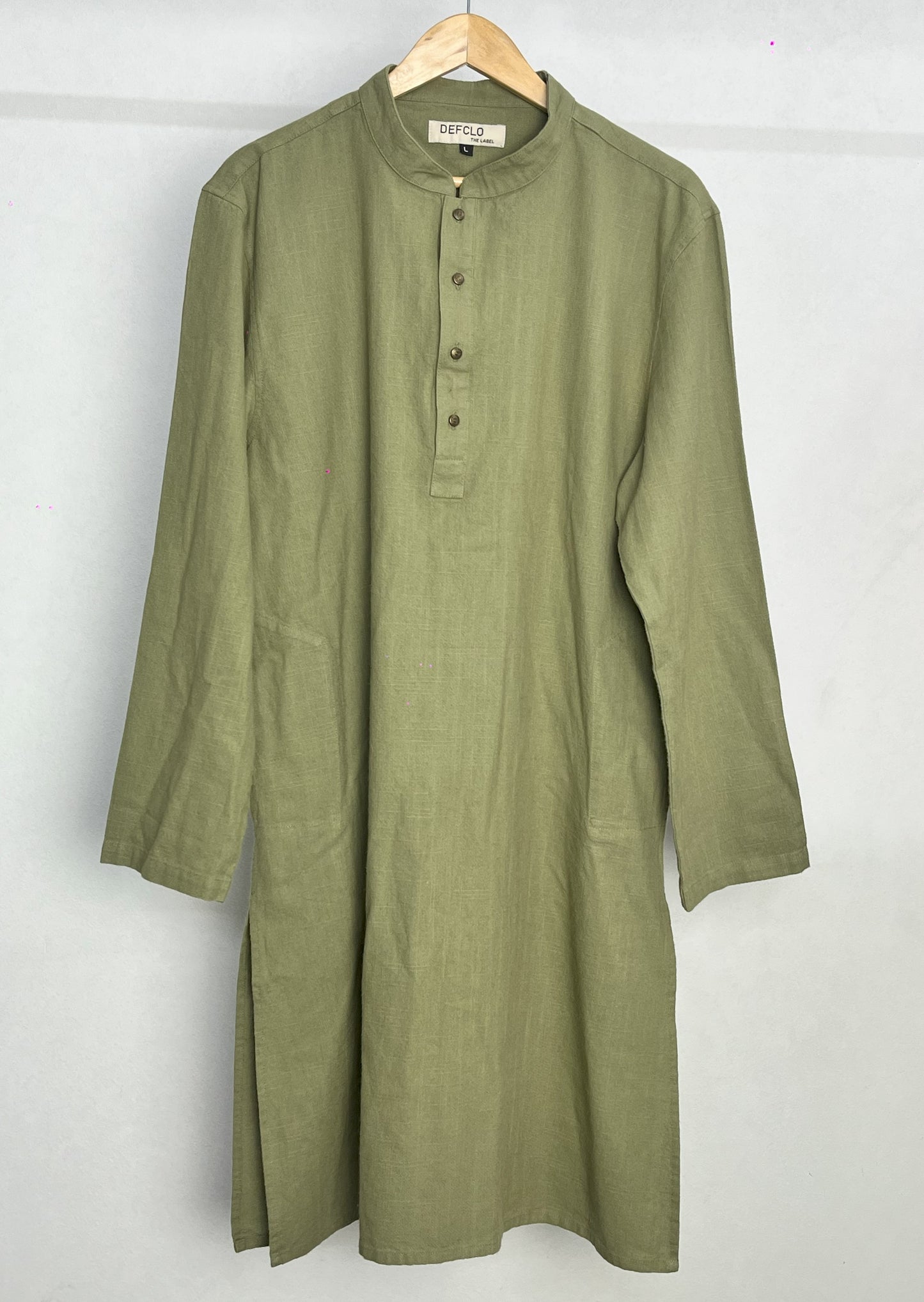 FAWAD - Fine Cotton Panjabi | Kurta - Light Olive