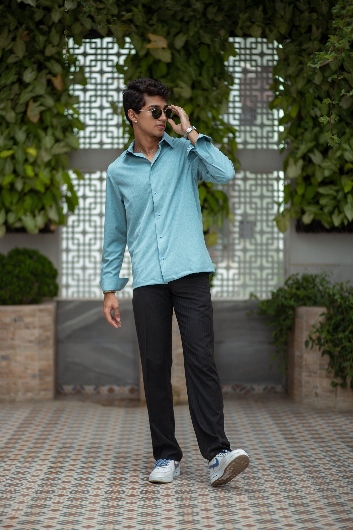 Casual Shirt for Men - Aqua