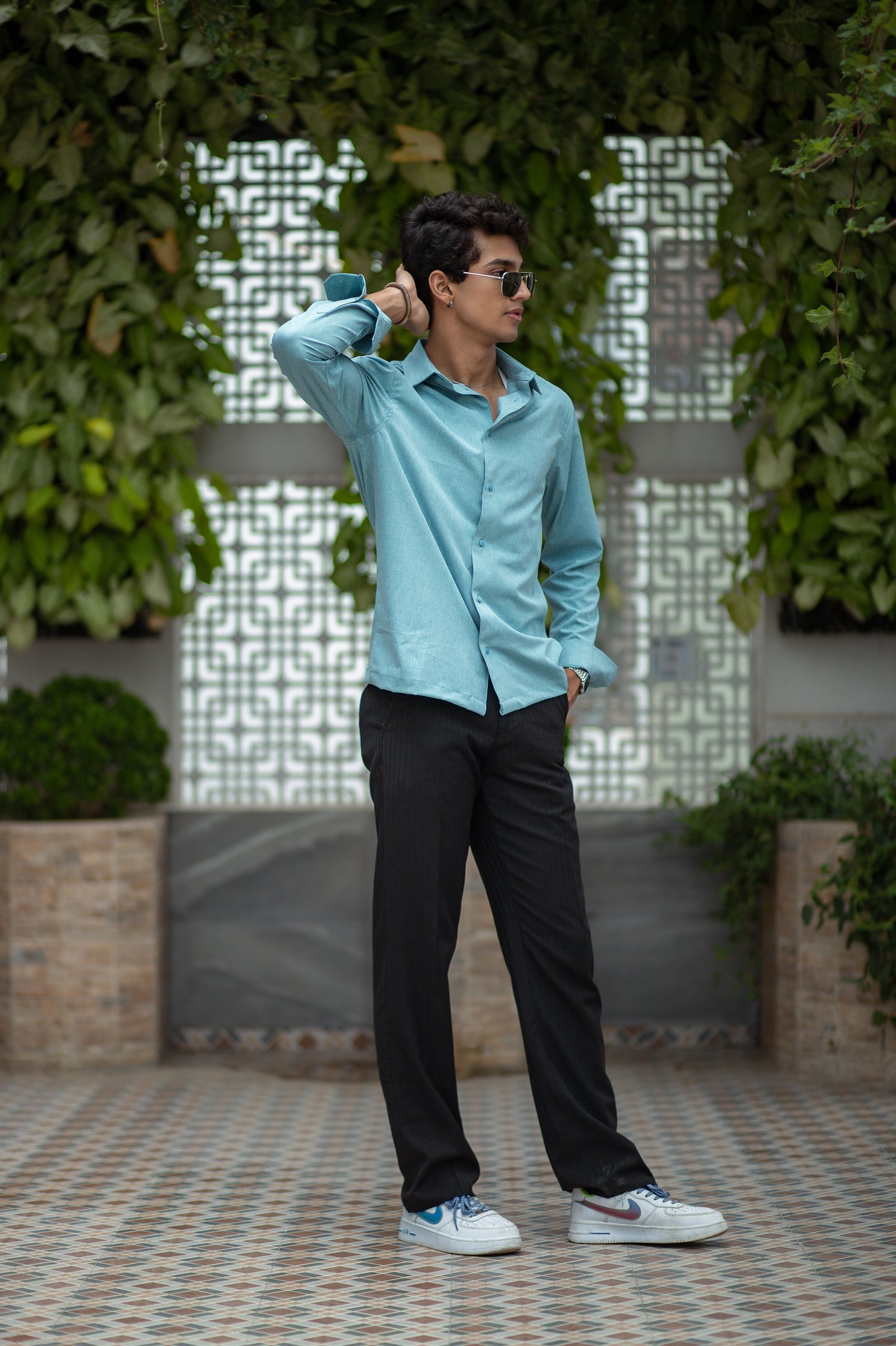 Casual Shirt for Men - Aqua