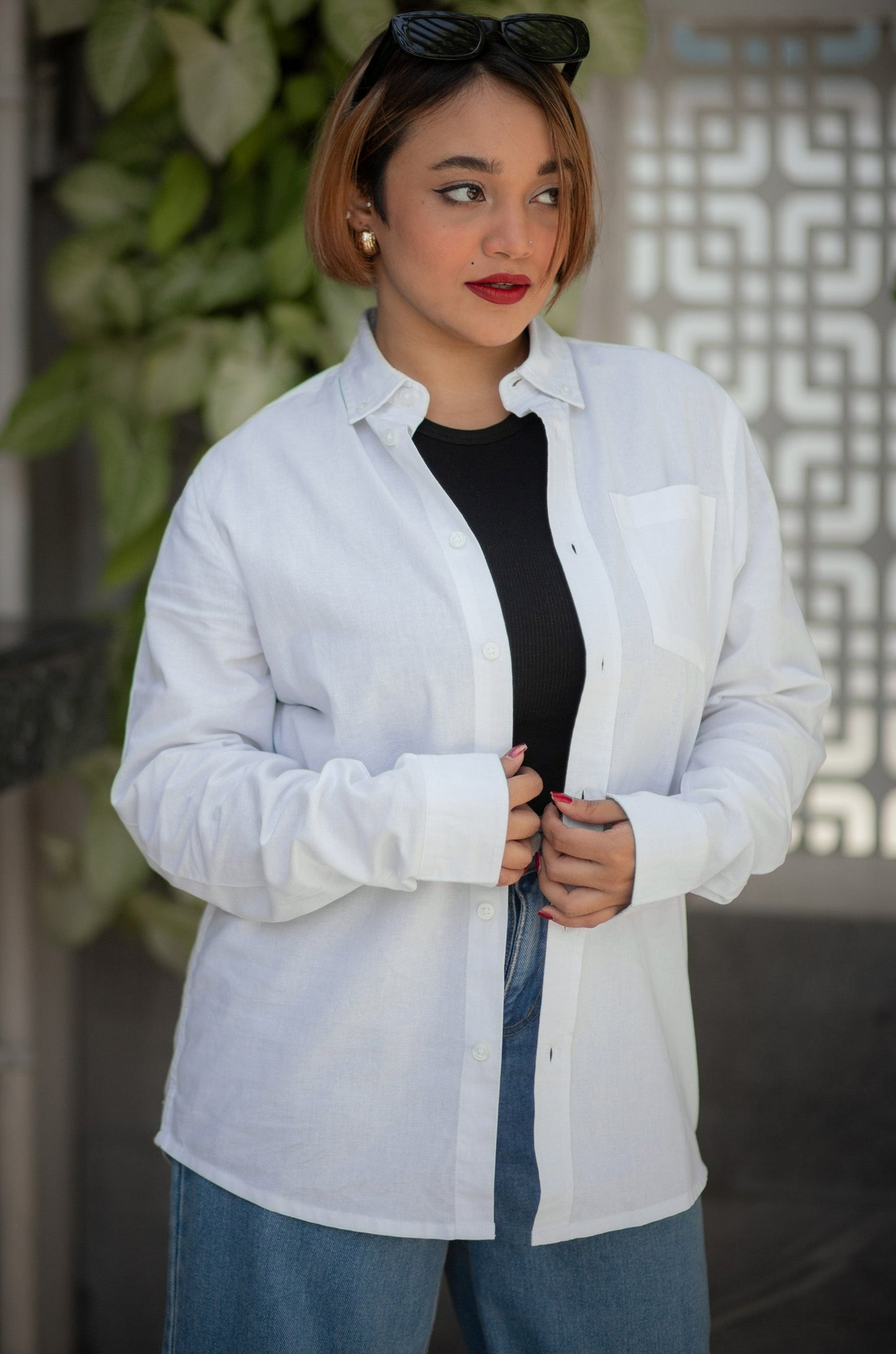 Oxford Shirt - Uninhibited - Unisex - White
