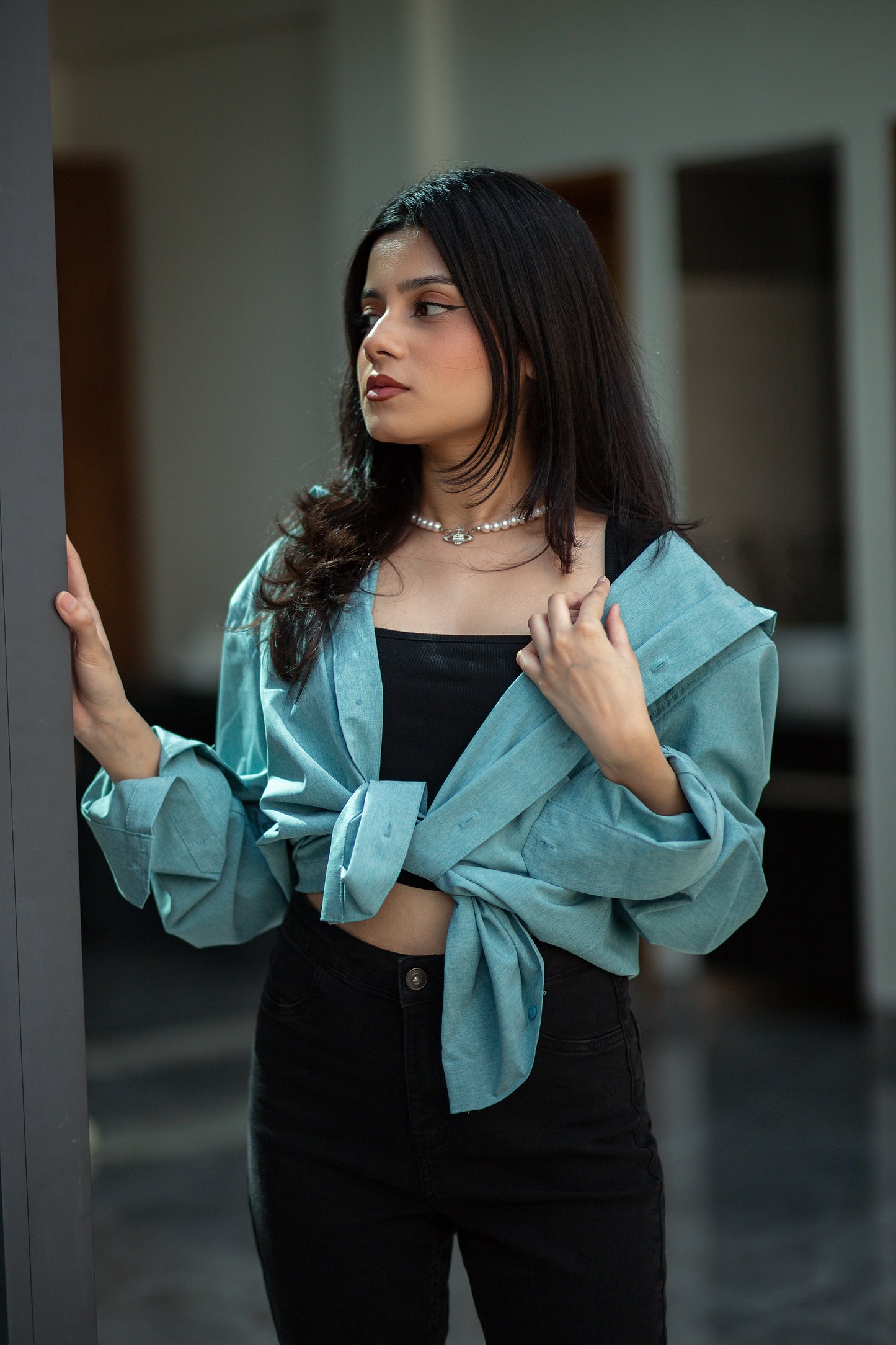 Casual Shirt - Unisex - Aqua