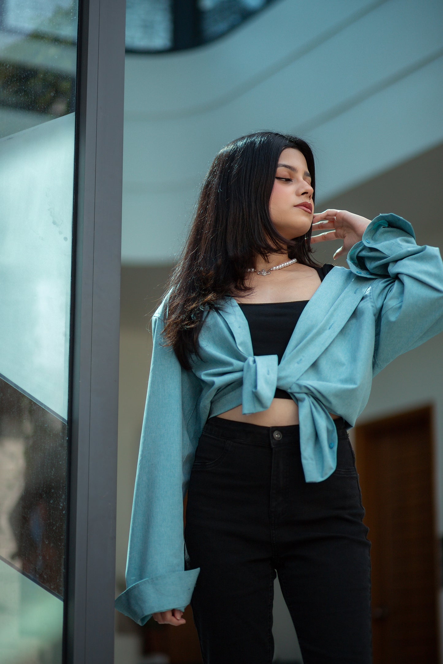 Casual Shirt - Unisex - Aqua
