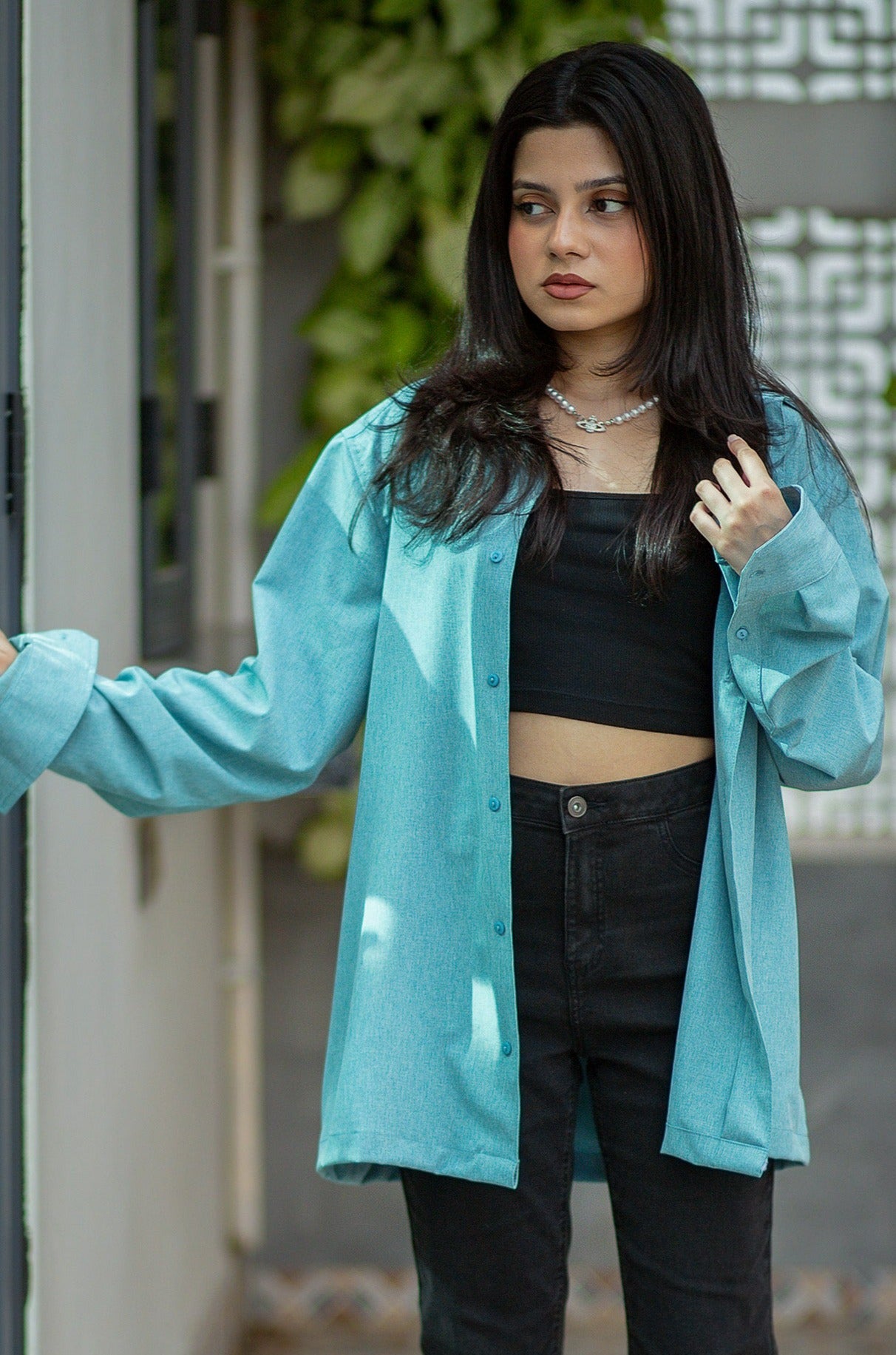Casual Shirt - Unisex - Aqua