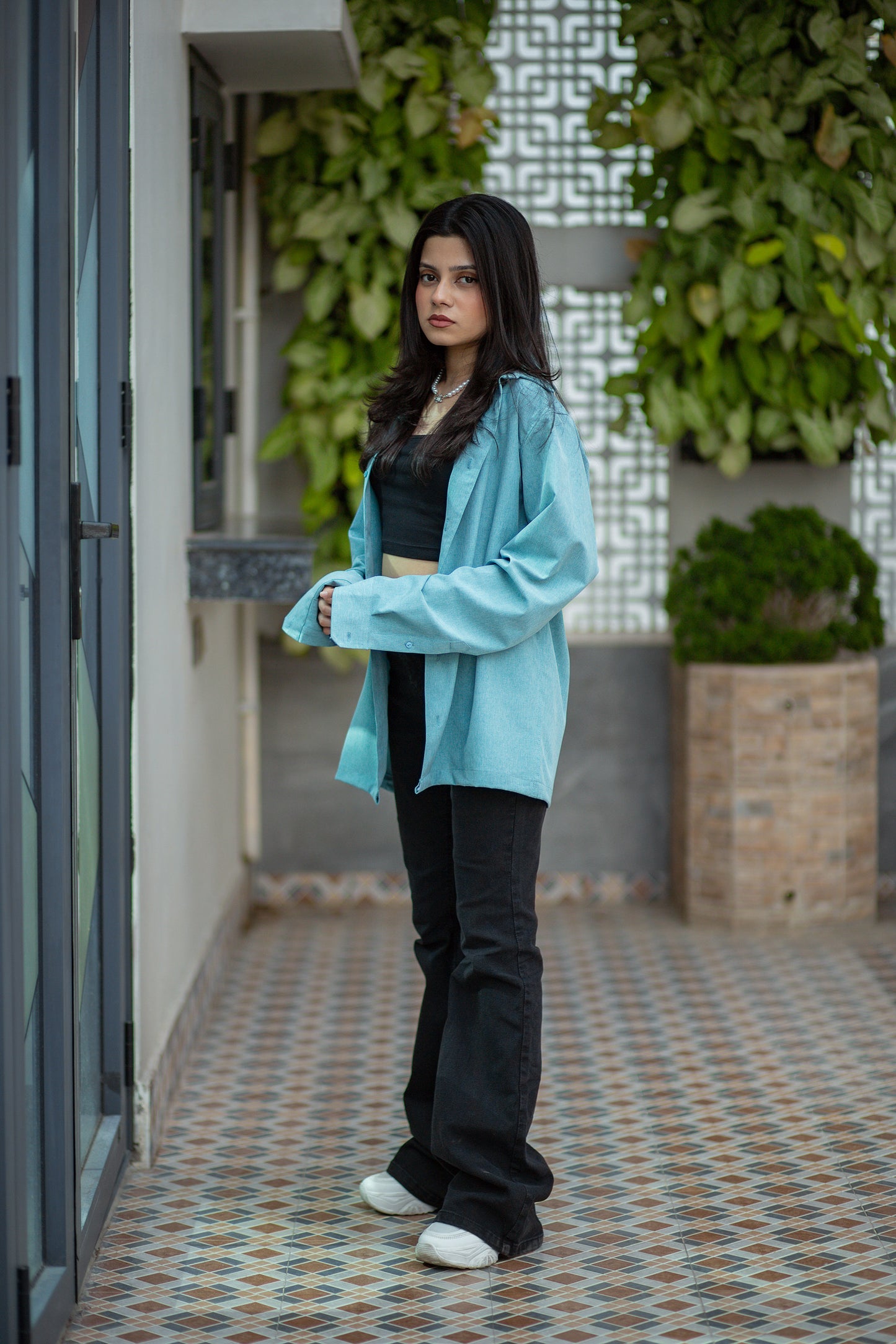 Casual Shirt - Unisex - Aqua