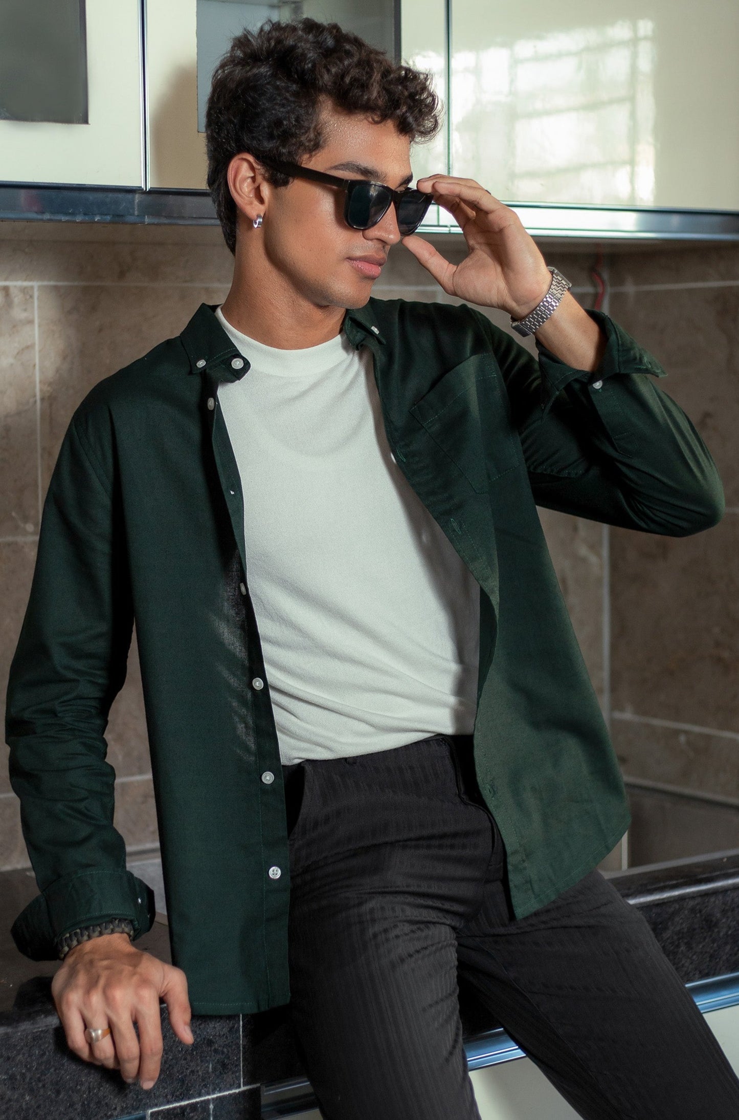 Oxford Shirt - Uninhibited - Dark Teal Green