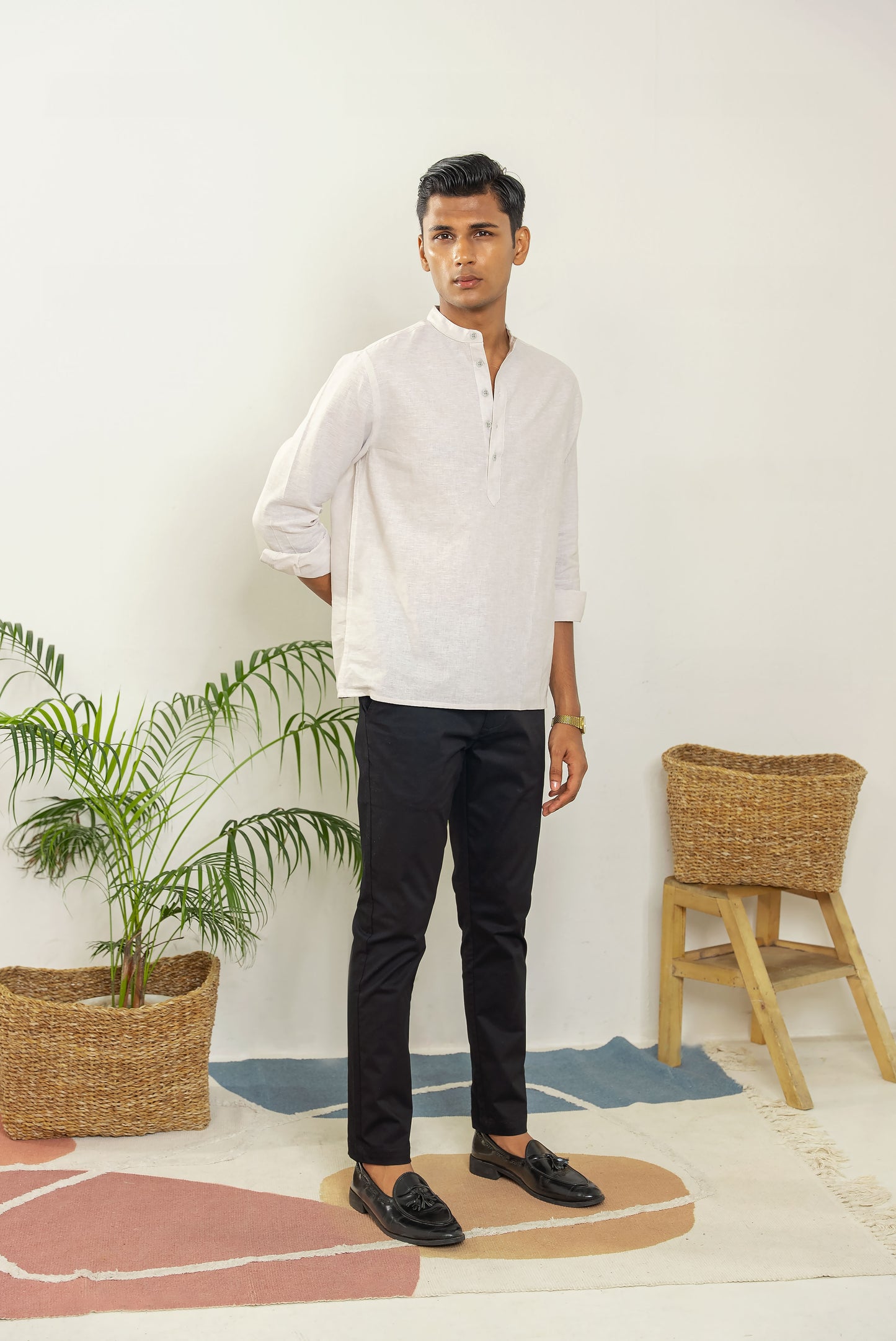 Henley for Men - Light Grey