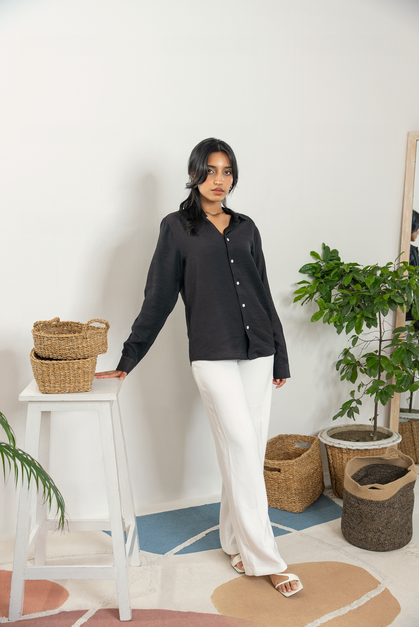Luxe Black Long Sleeve Shirt - Unisex