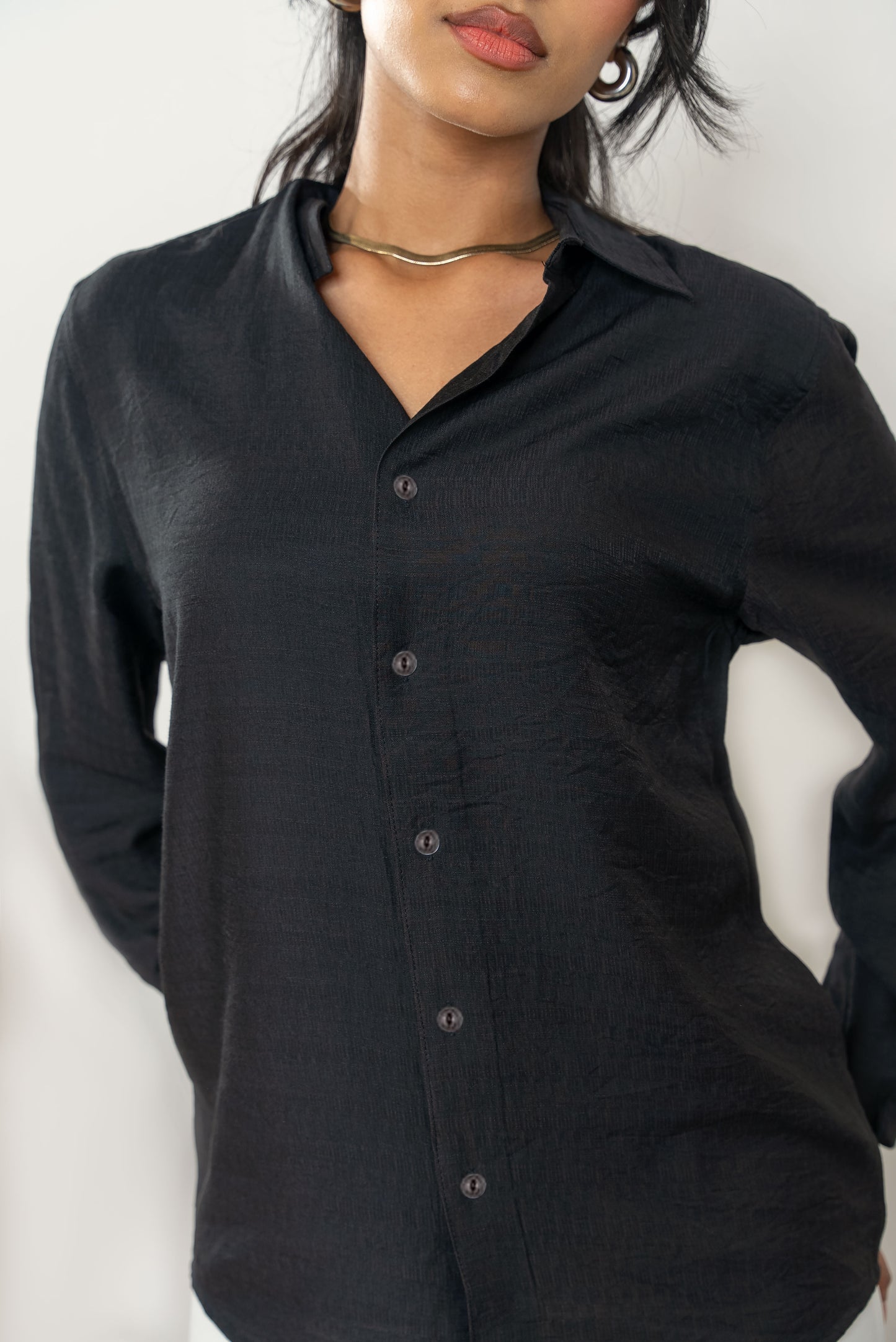 Luxe Black Long Sleeve Shirt - Unisex