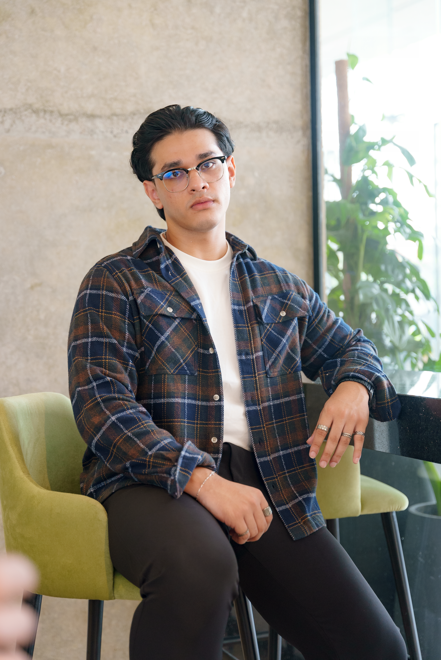 Flannel for Men - Moss and Navy - Dual Pocket Shirts