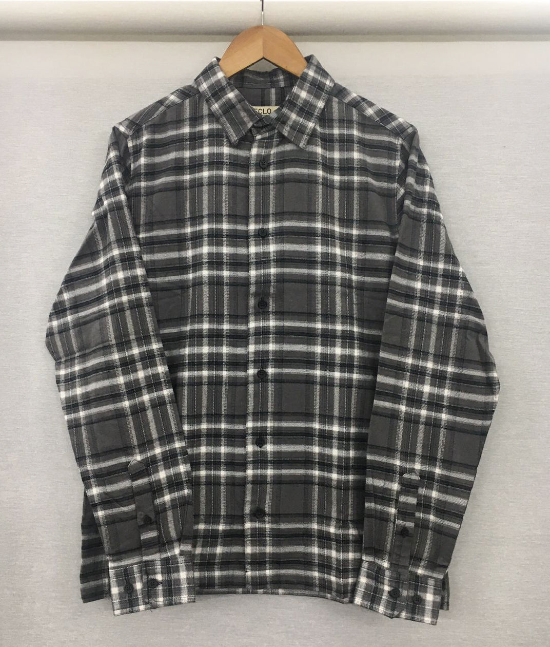 Flannel Shirt for Men - Dark Ash & Black White