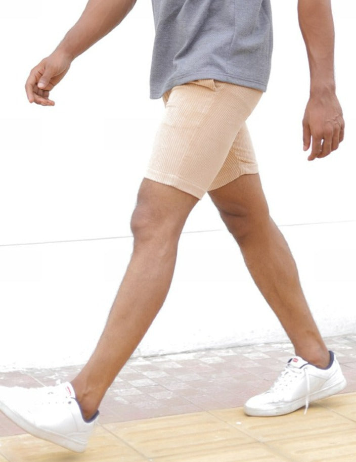 Quirky Cord Shorts- Sand