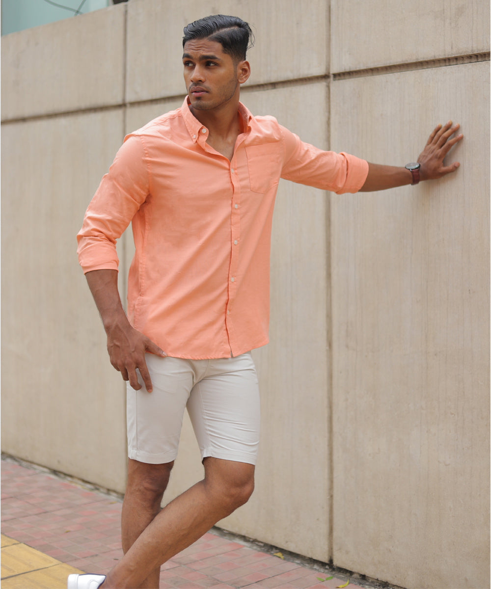 Casual Shirt- Uninhibited - Peach