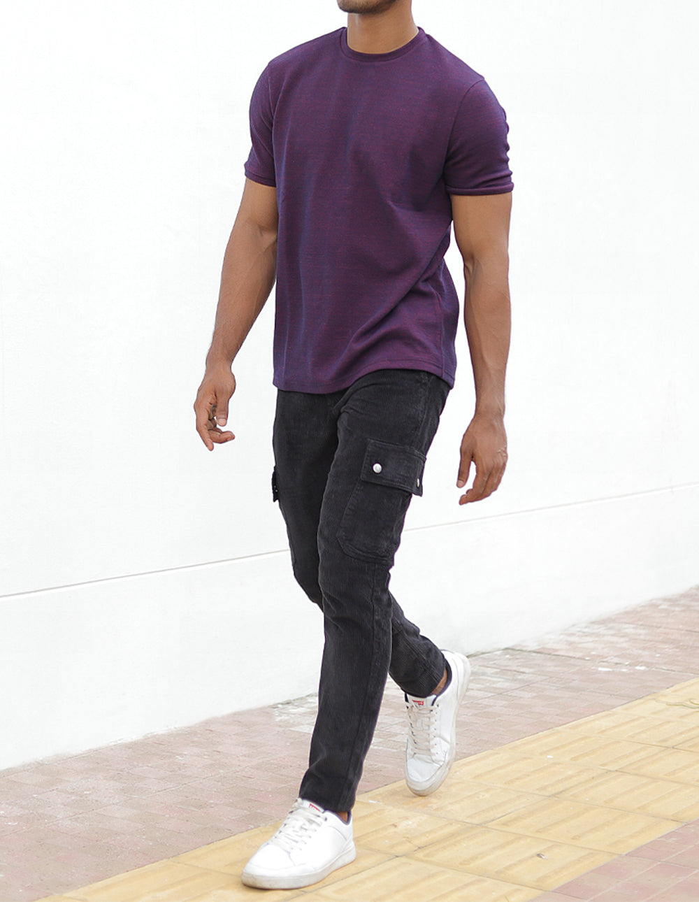 JW Tee- Maroon Waffle T-Shirt