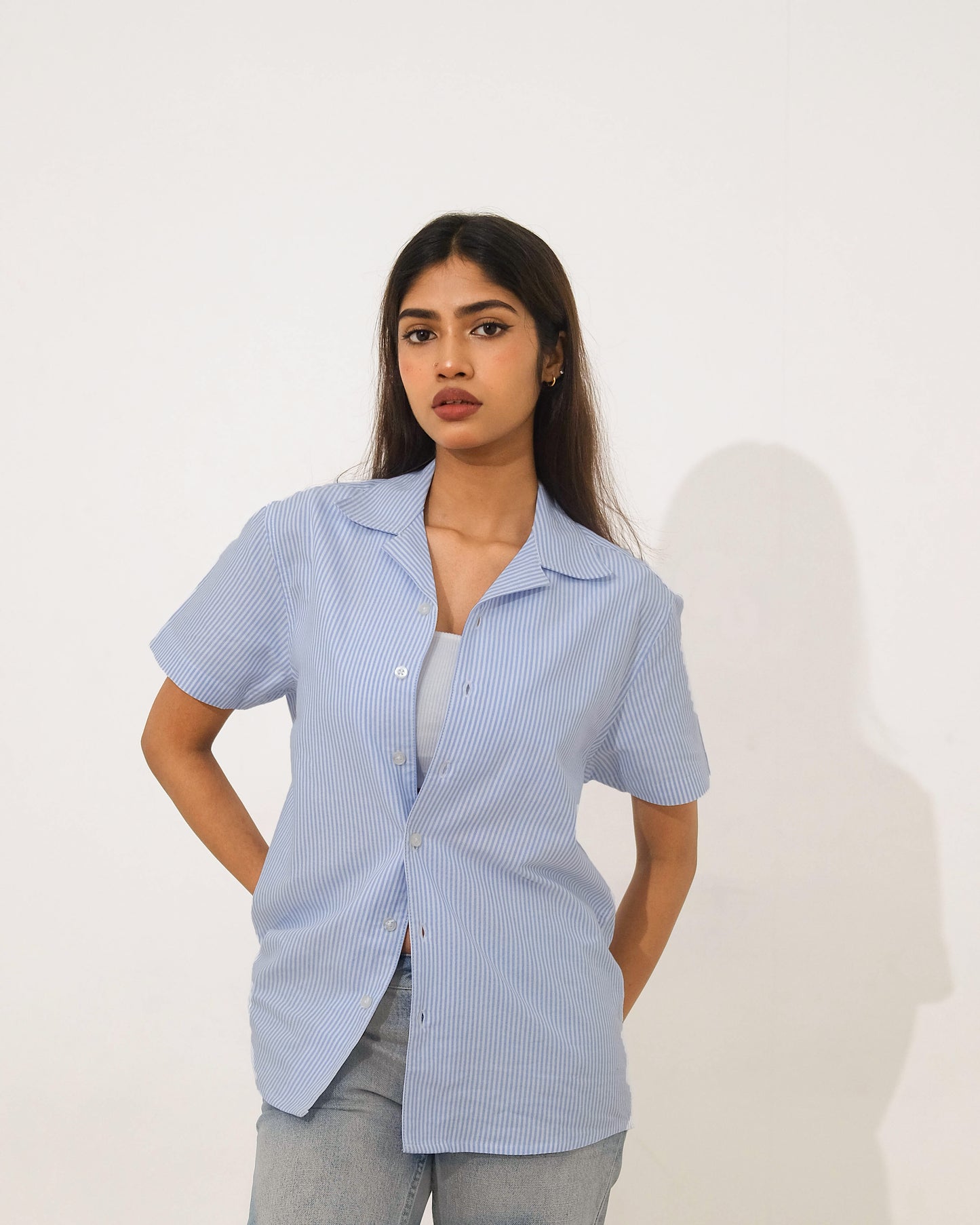 Cubana Raya - Thin Stripe - Cuban Shirt For Women