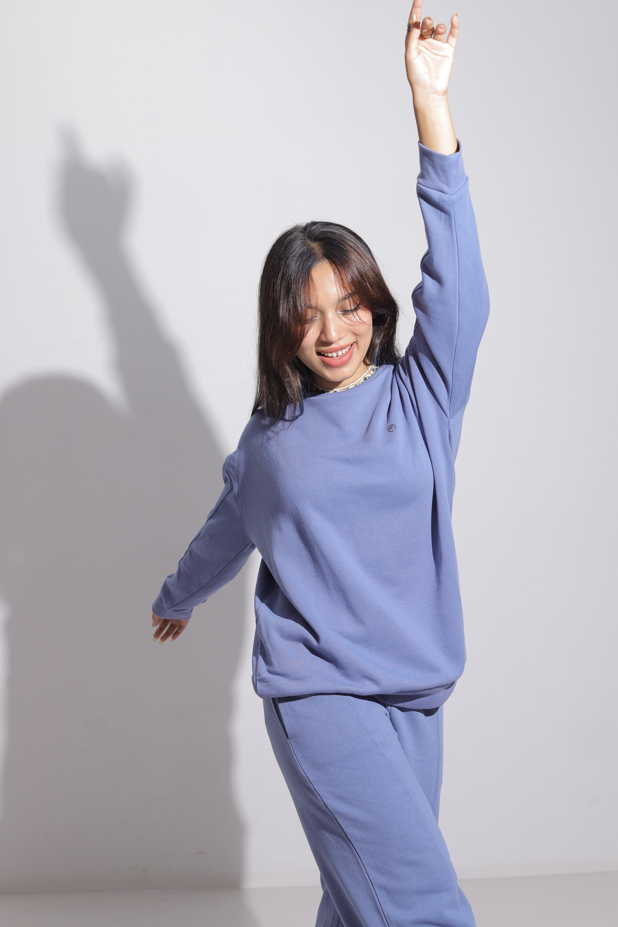 Lotus Sweatshirt for Women - Moonlight Blue